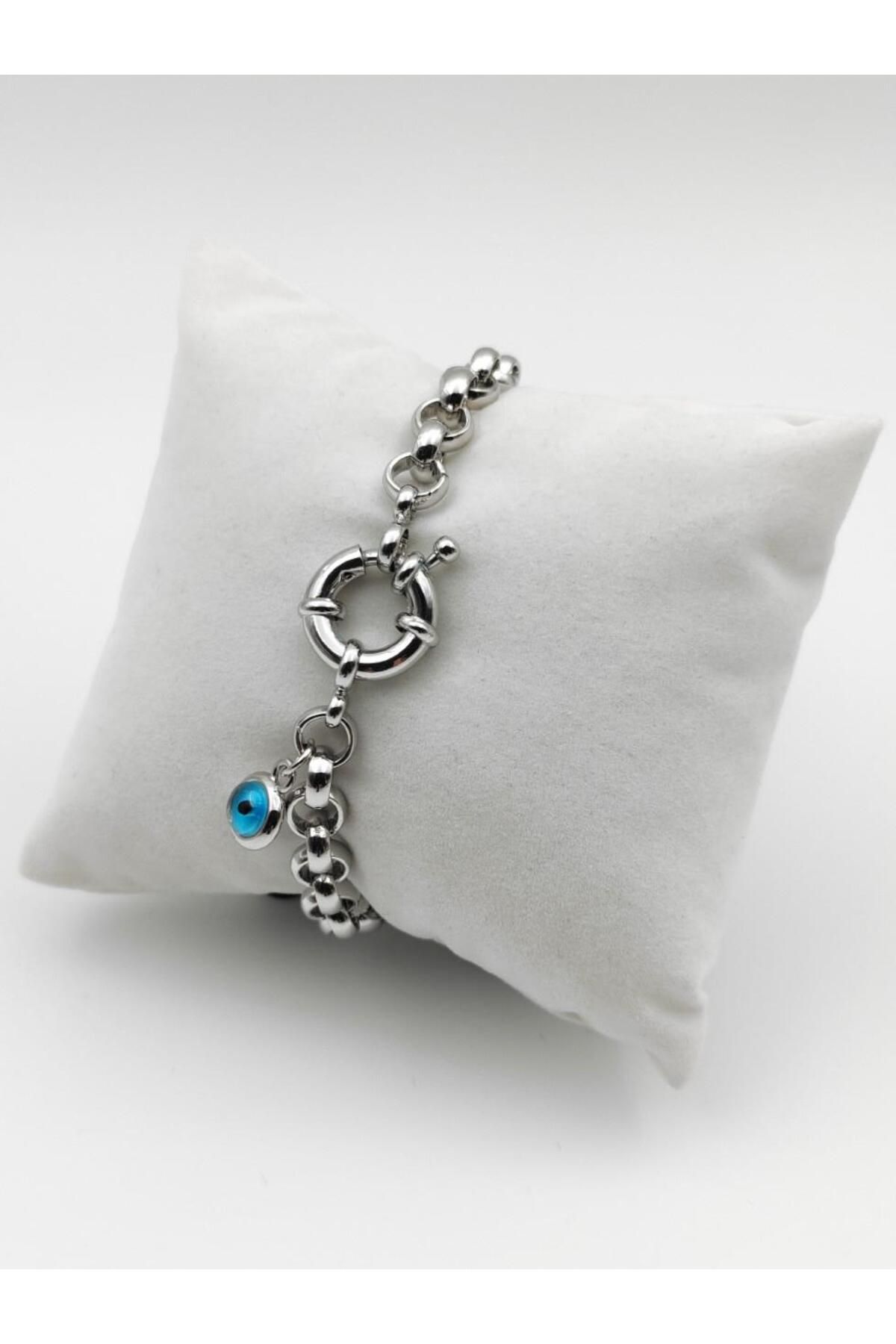 Nsl Jewels MAVİ BONCUK BİLEKLİK ÇELİK