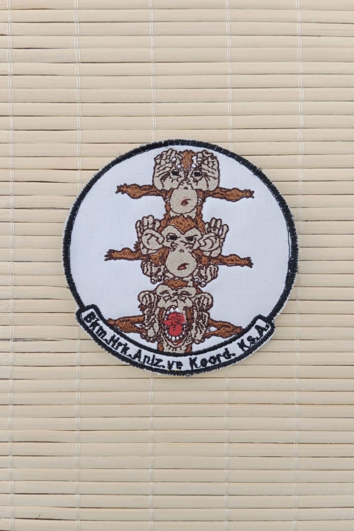 İZMİR ASKERİ MALZEME bkm.mrk.anlz.koord.ks.a yazili nakis islemeli arma pec patch