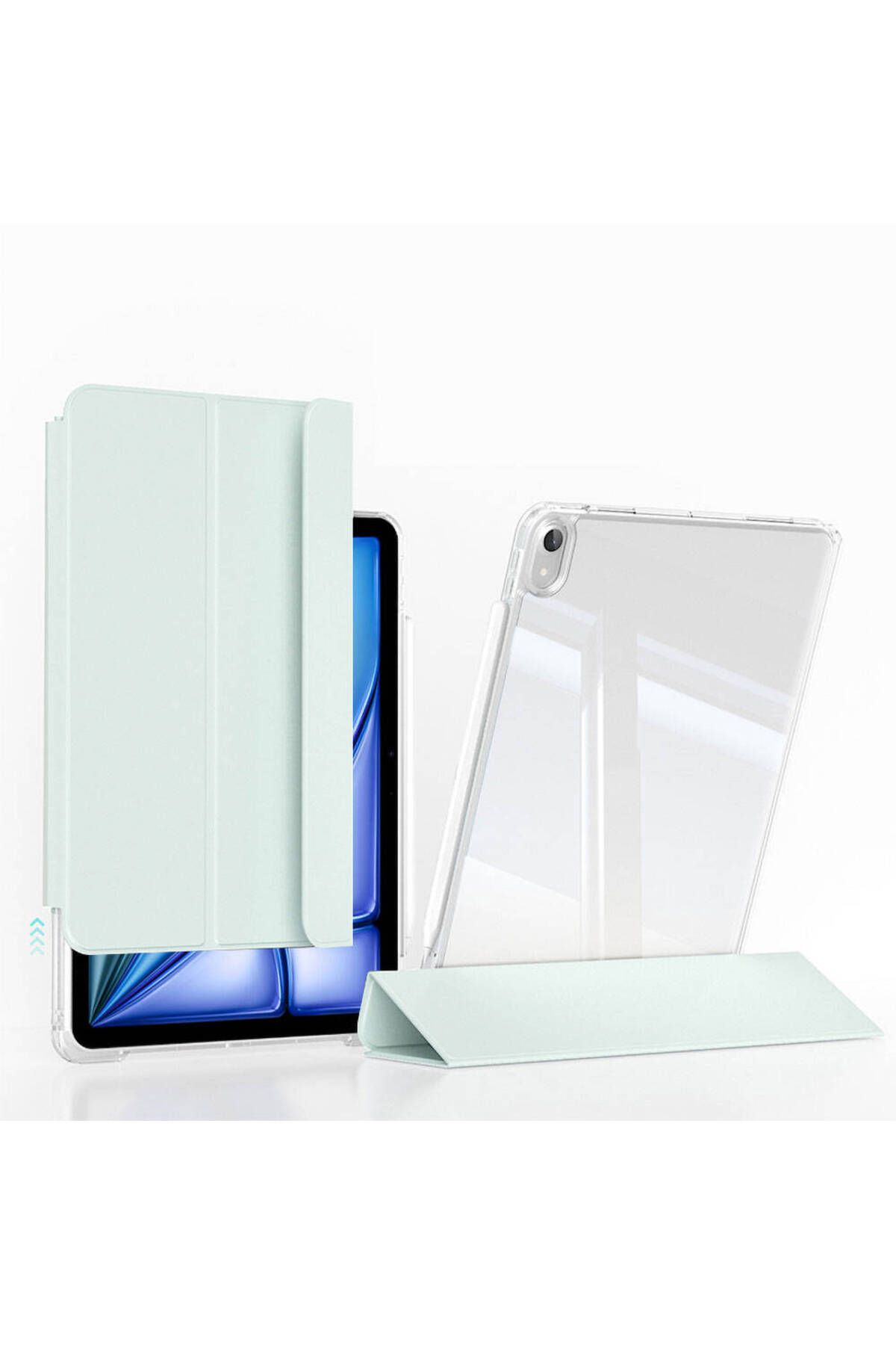 Başkenttekno iPad Air 13 2025 M3 Kılıf Magnetik Ayrılabilen Airbagli Sliding Tablet Kılıfı