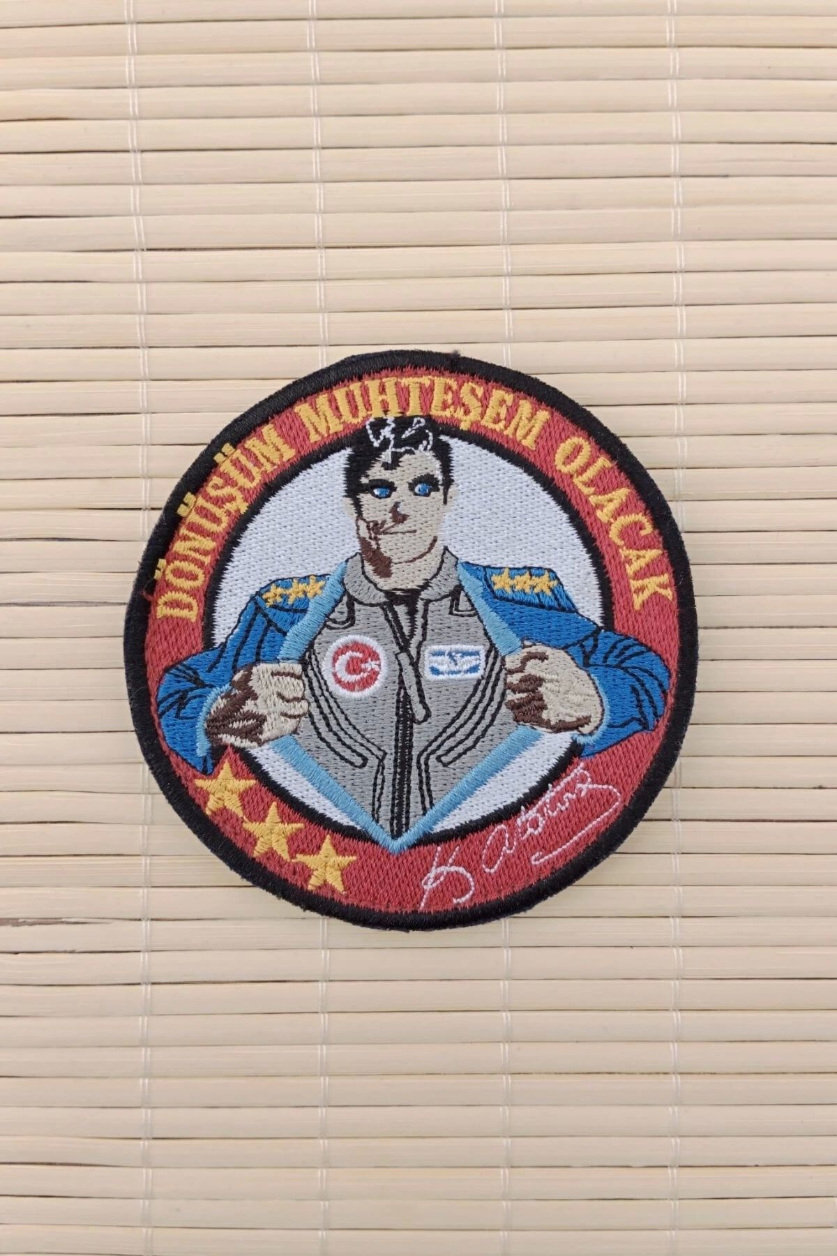 İZMİR ASKERİ MALZEME Donusum Muhtesem Olacak K.Ataturk imzali Nakis islemeli Arma Pec Patch