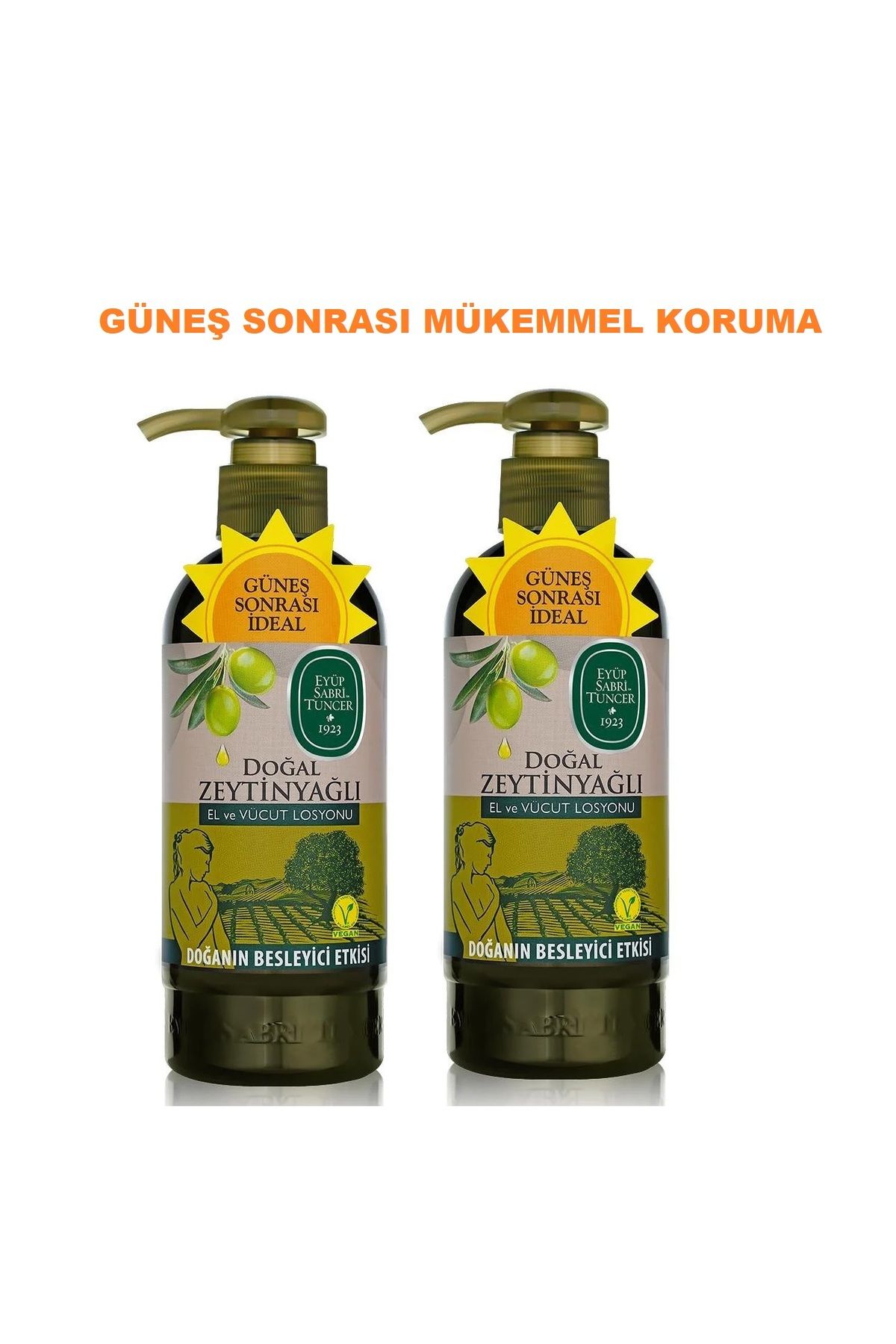 Eyüp Sabri Tuncer EYÜP SABRİ TUNCER GÜNEŞ SONRASI KORUM, DOĞAL ZEYTİNYAĞLI EL VE VÜCUT LOSYONU 250 ML X 2 ADET