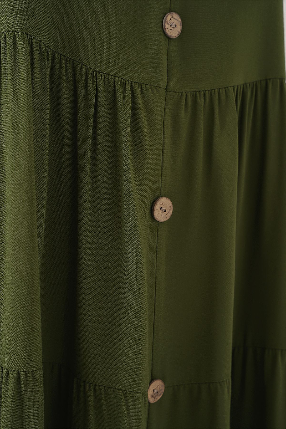 Bigdart-Damen-Kurzkleid mit Null-Manschettenknöpfen 2571 – Khaki 5
