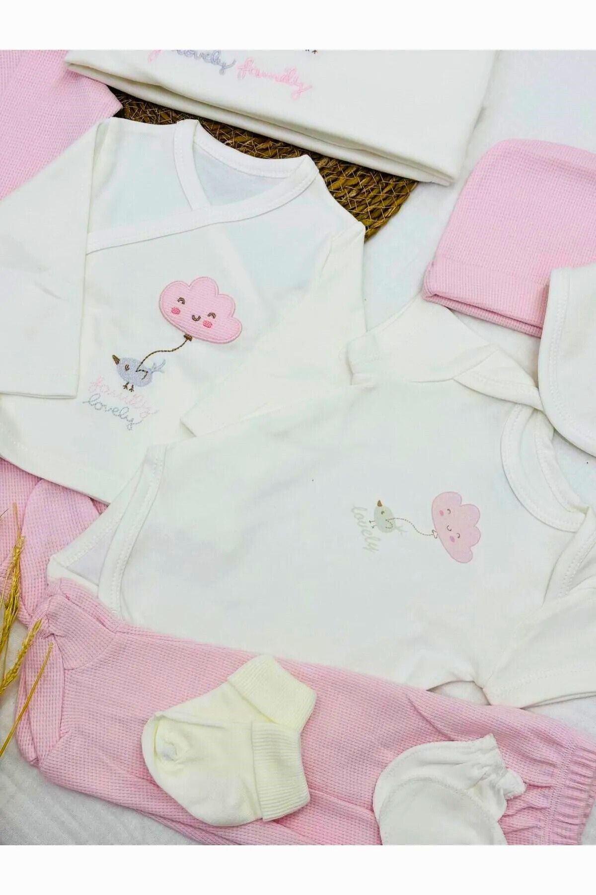 Bebitof My Baby Kumsal % 100 Coton Sevimli Hayvanlar Renkli Desenler İle 10'lu Hastane Çıkışı Özel Seri 1365