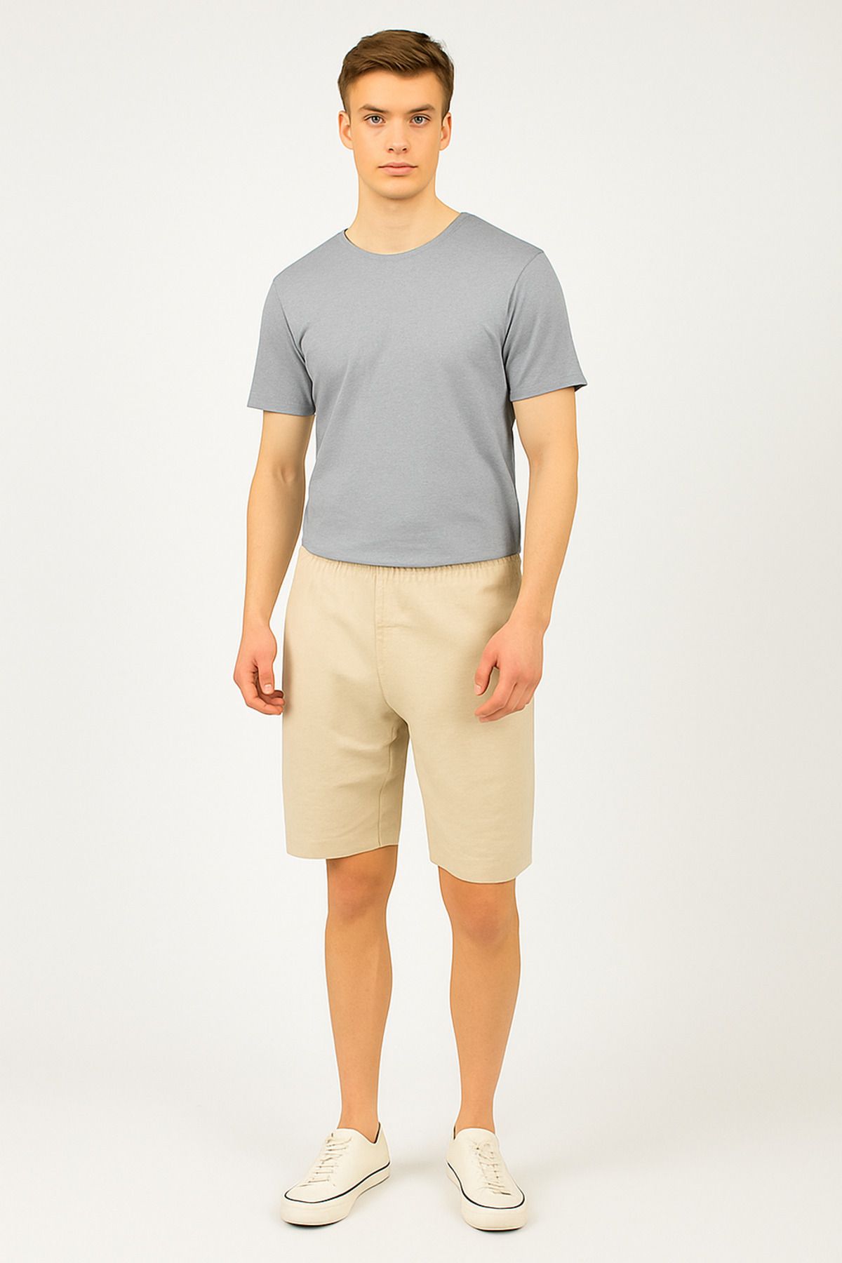 FATELLA Erkek Düz T-Shirt – Orta Kumaş, Günlük Giyime Uygun, Comfort Fit