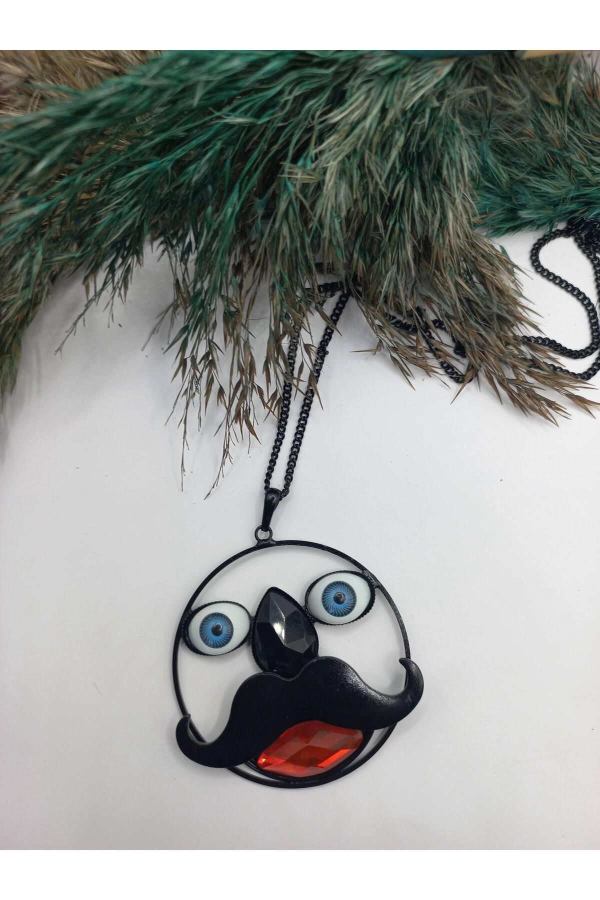 puppet takı Kaytan Bıyık Kolye