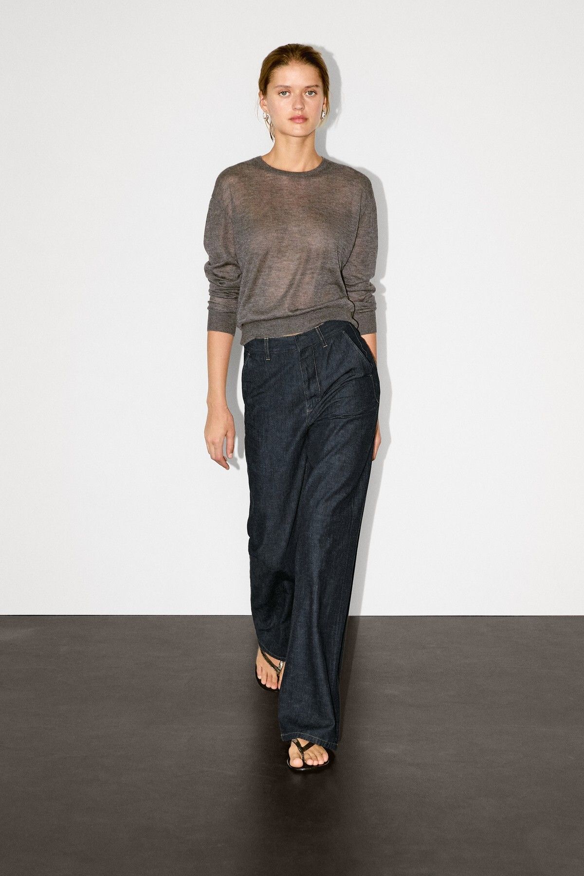 Massimo Dutti Straight fit yüksek bel jean