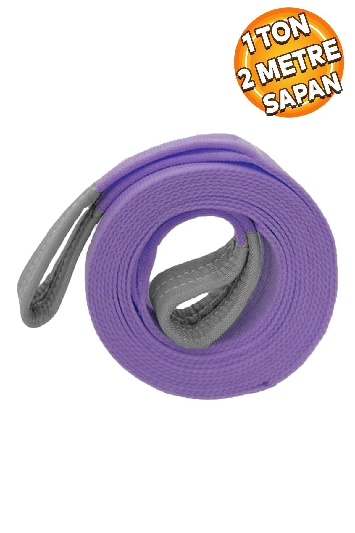 aydınticaret Sapan Polyester Spanzet 1 Ton 2 Metre Mor Sağlam Yük Kaldırma Taşıma İndirme Halat