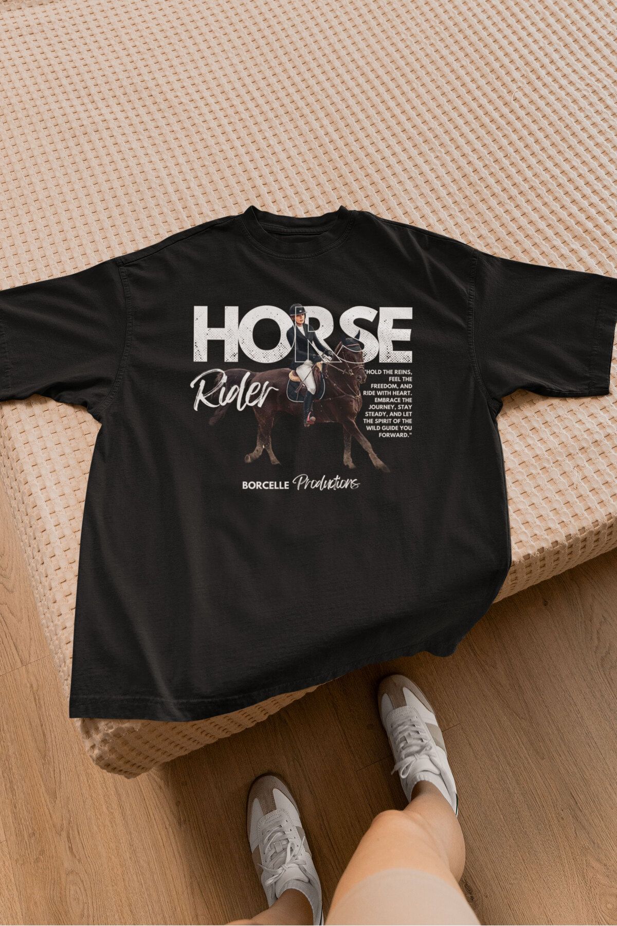 srcmarket Rider Hourse Baskılı Unisex Tshirt