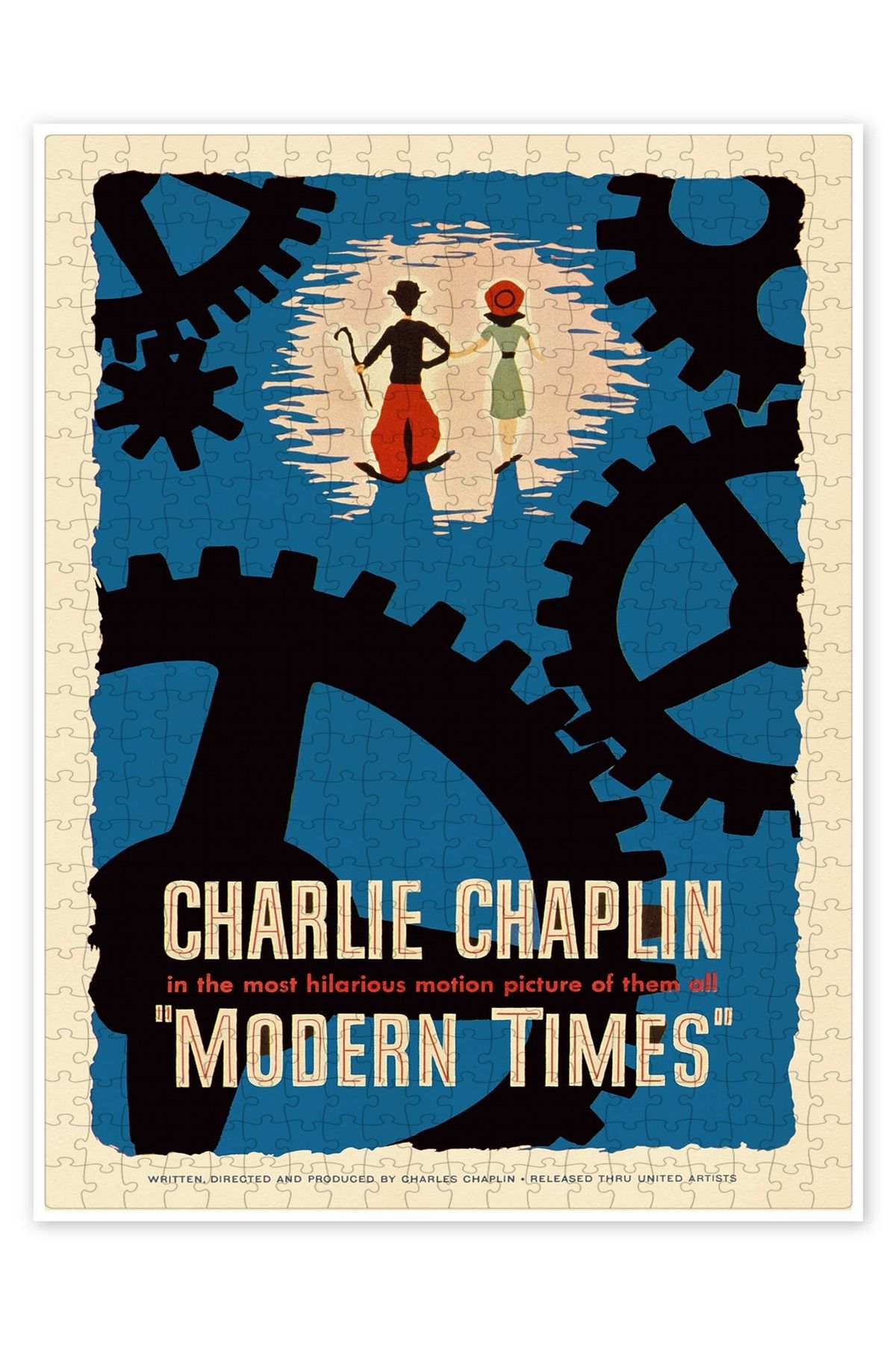 Jeronkarji "Modern zamanlar", Charlie Chaplin, 1936 500 Parça Puzzle Yapboz Klasik Film Temalı
