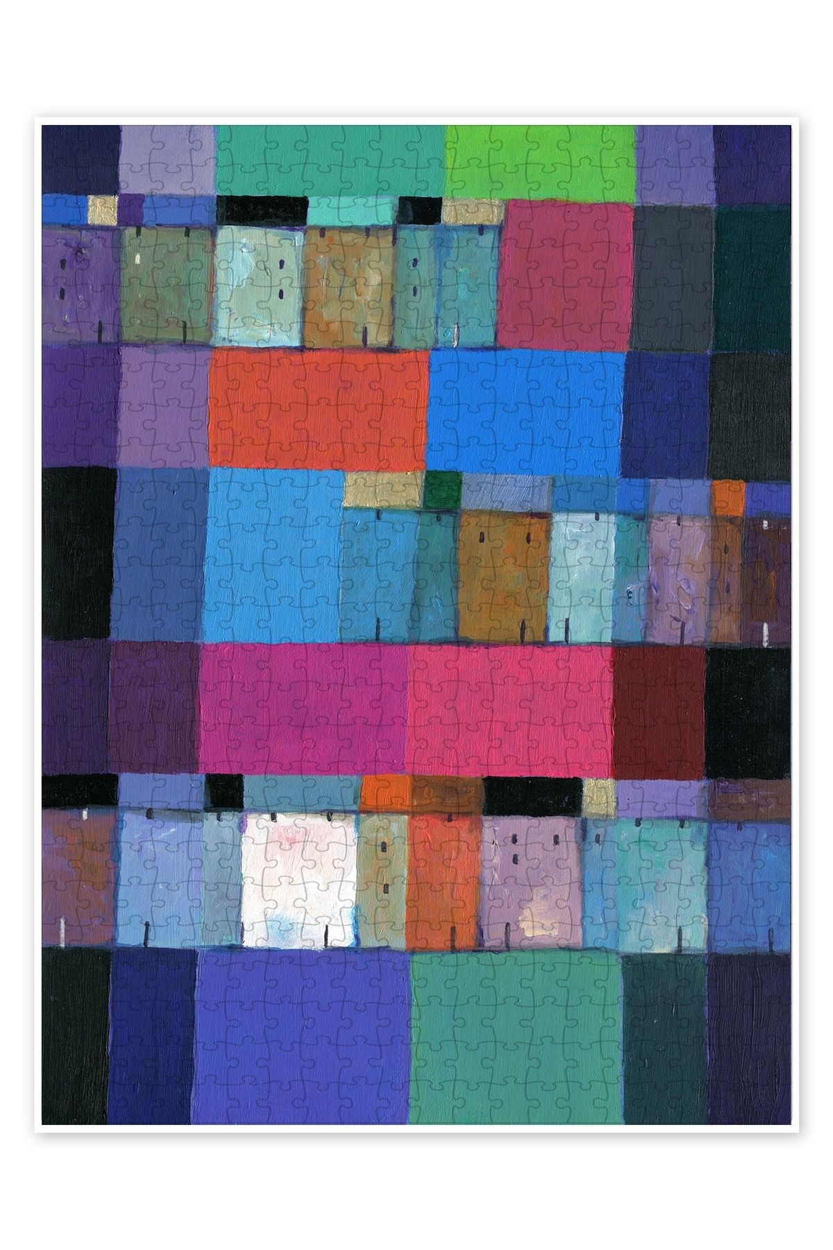 Jeronkarji Sıra Evler 500 Parça Puzzle Yapboz Bohem Soyut Sanat Temalı