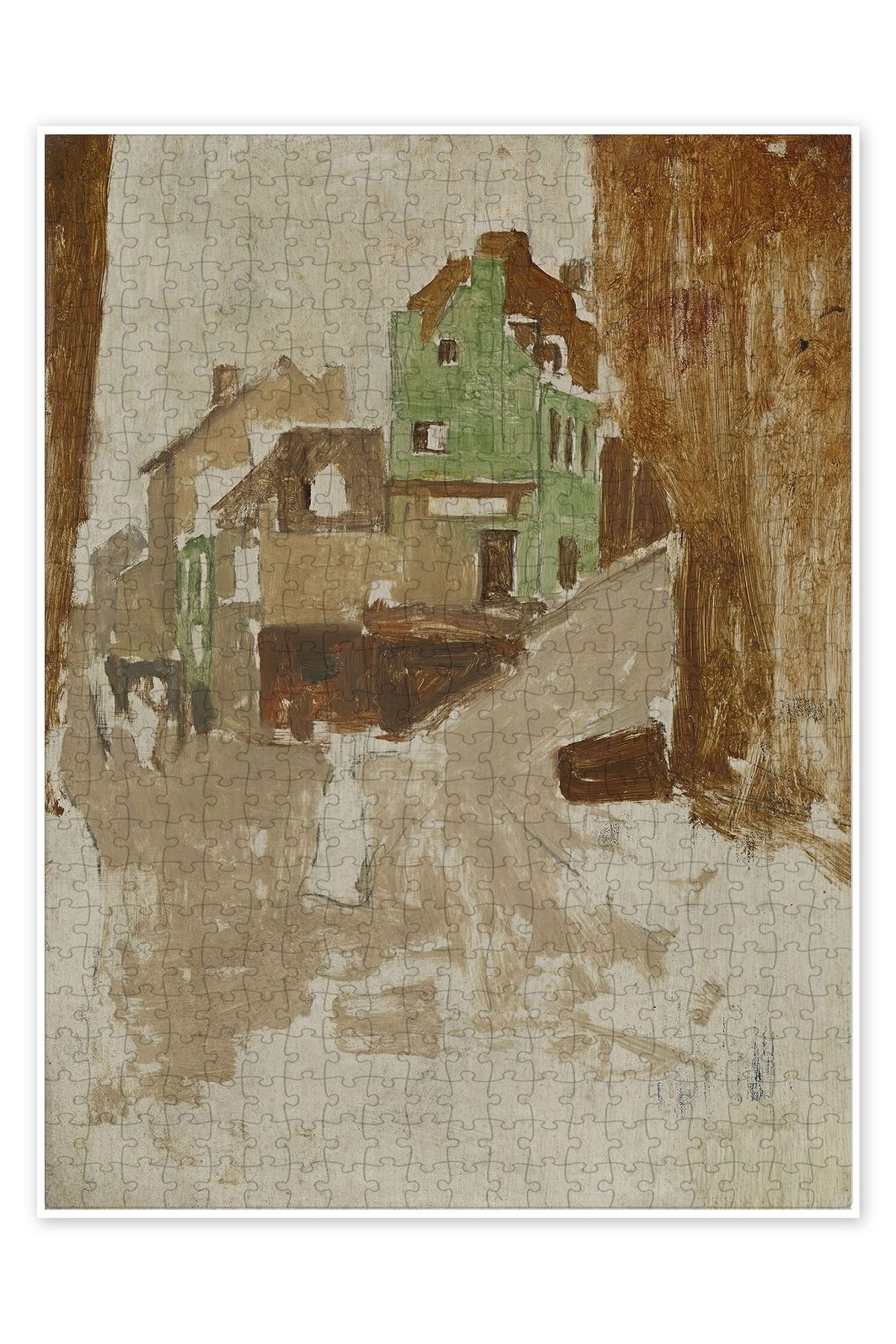 Jeronkarji Paris Montmartre'deki Sokak 500 Parça Puzzle Yapboz Bohem Soyut Sanat Temalı