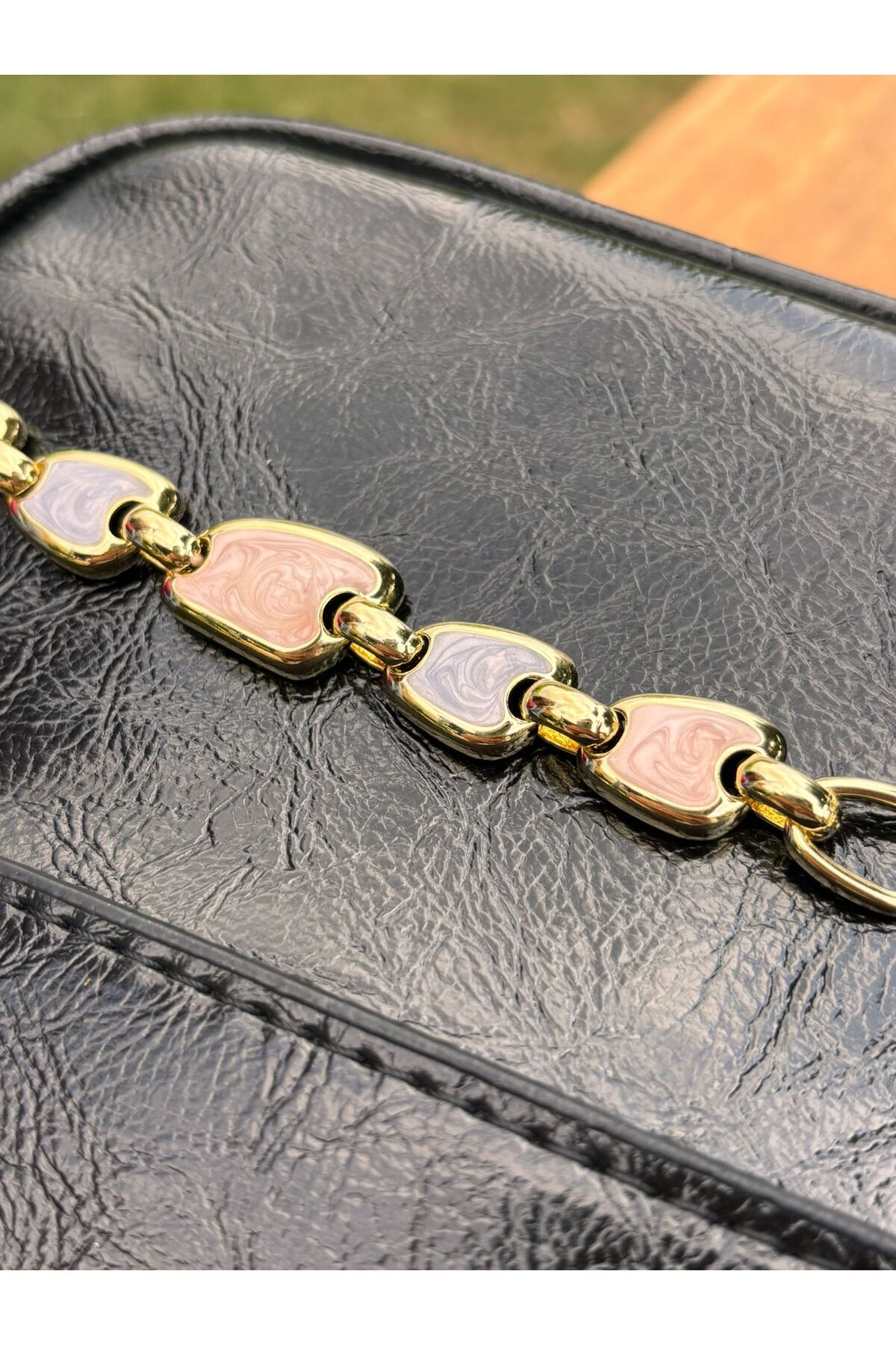 Steel Fashion İstanbul Renkli Taşlı Premium Bileklik 14k Altın Kaplama
