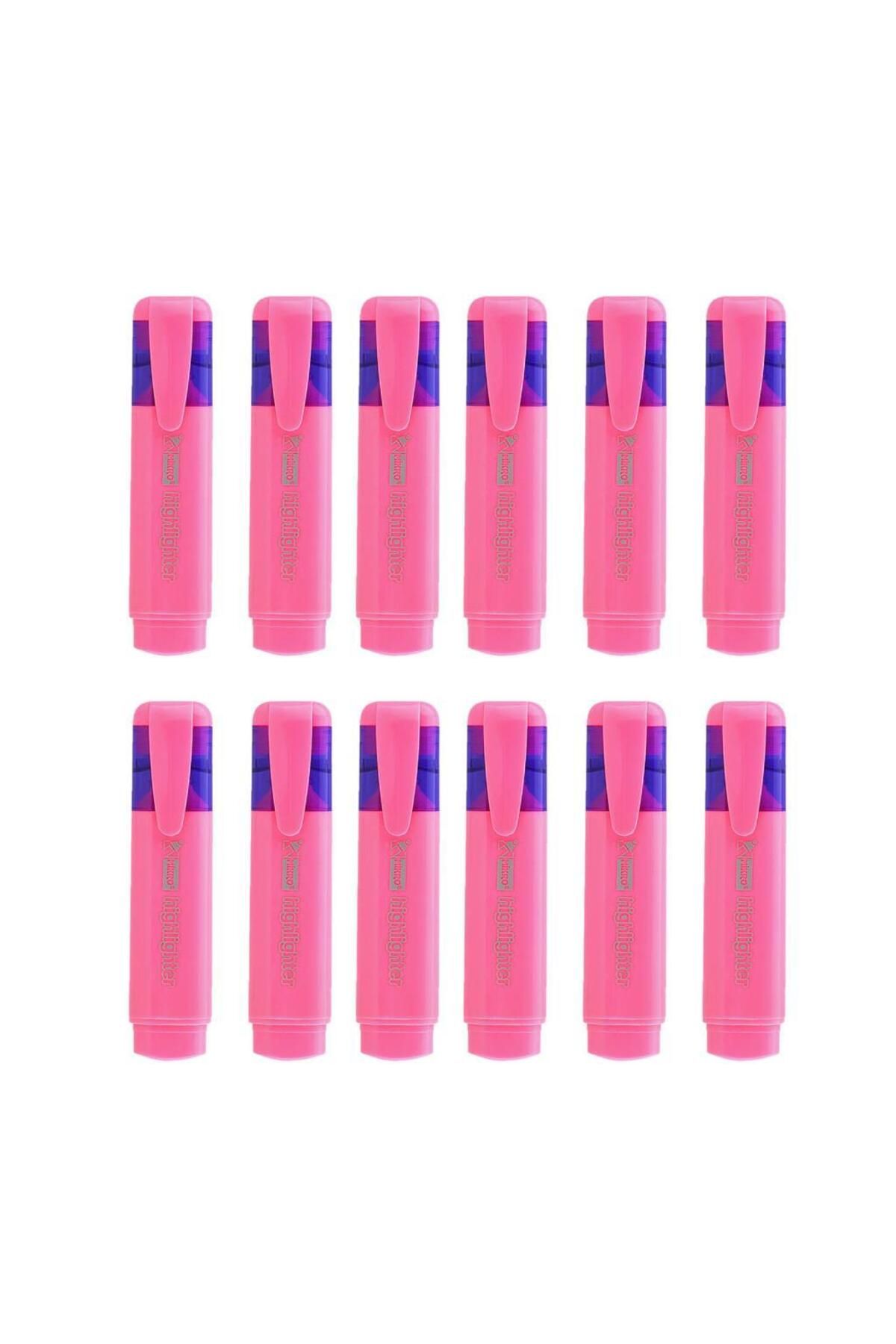 Mikro Fosforlu Kalem Mk 701-P Pembe - 12 Adet