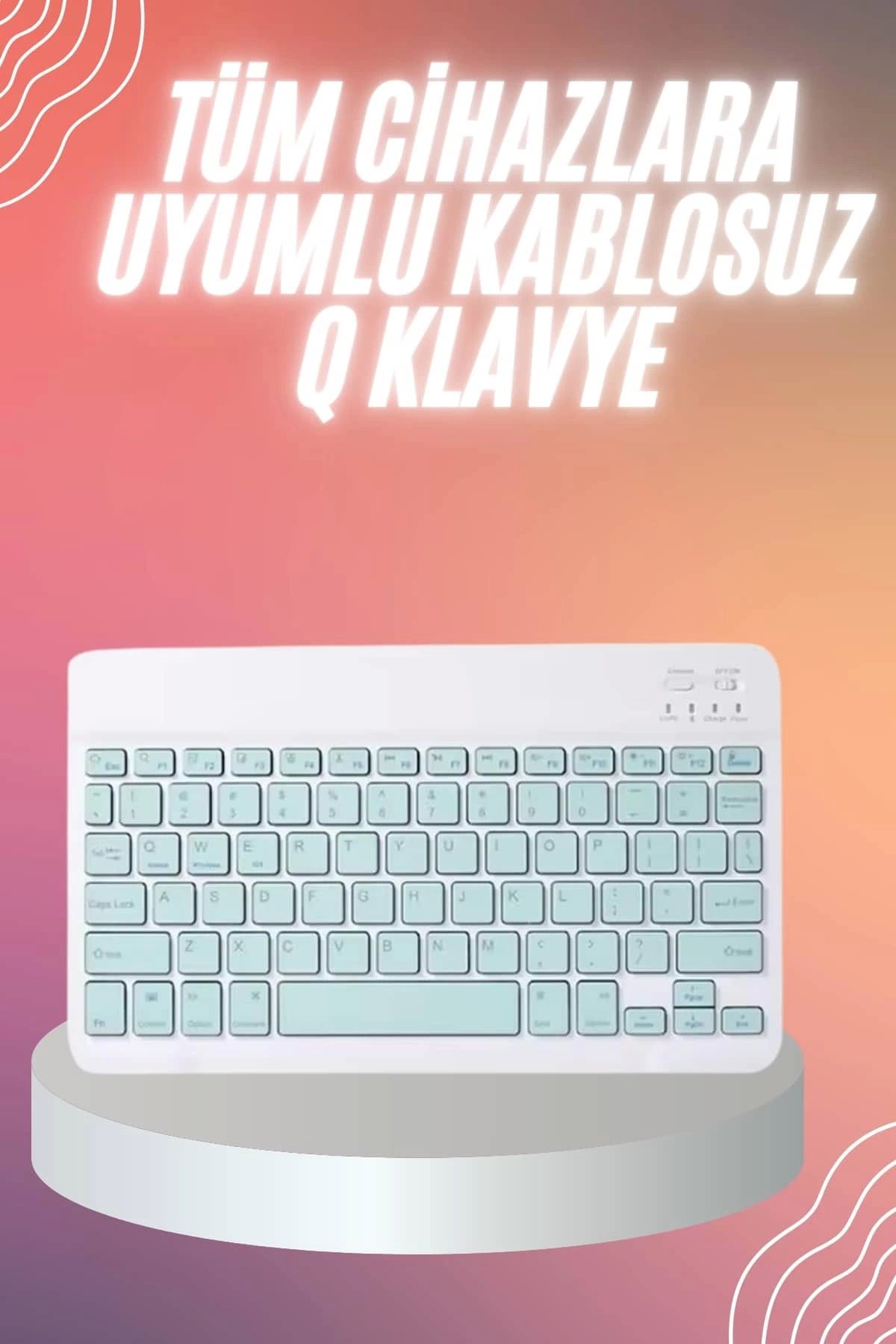 feifei Bluetooh Wıreless Keyboard Siyah Q Klavye İos Ipad Android Windows Uyumlu