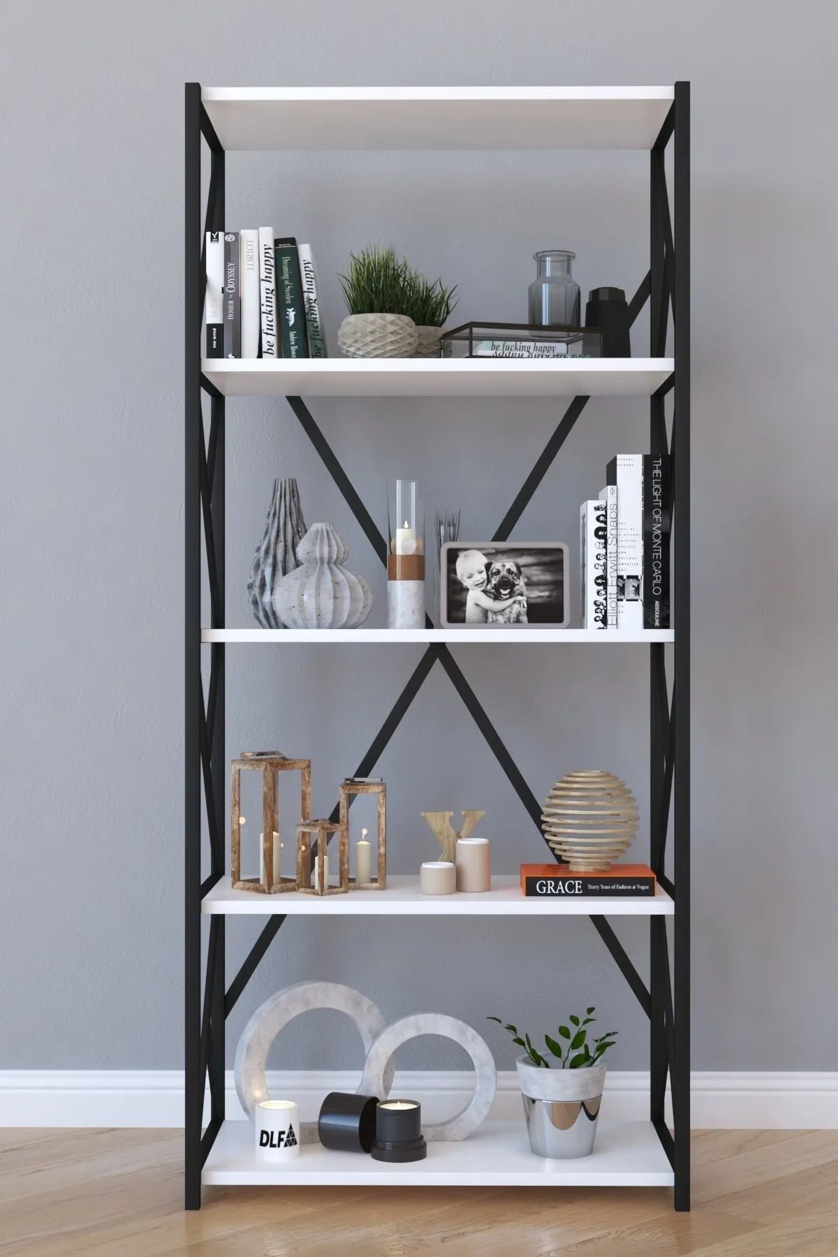Remaks New Modern 150 Lik Kitaplık Raf Çok Amaçlı Kiler Mutfak Banyo Rafı Beyaz