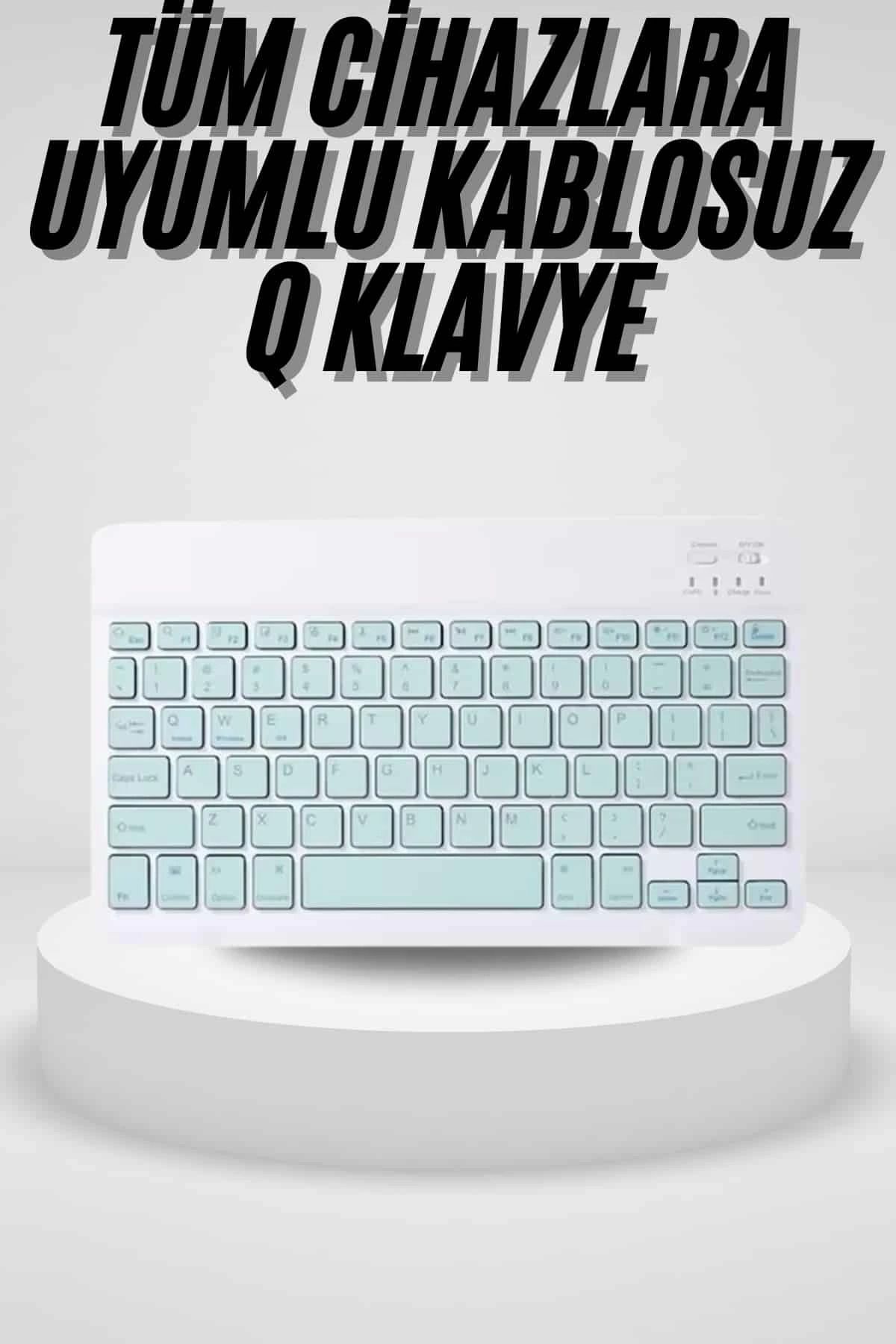 feifei Uyumlu Kablosuz Bluetooth Şarj Edilebilir Mini Q Klavye