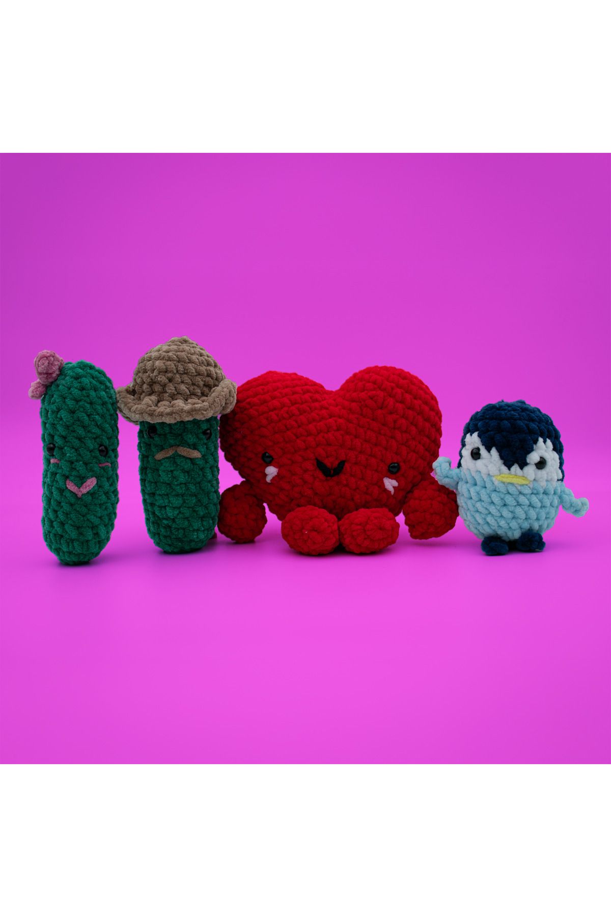 Self Sevgiliye Hediye Koleksiyonu Örgü Öğrenme Seti Amigurumi Kiti Kendin Yap Örgü Oyuncak Tığ Seti