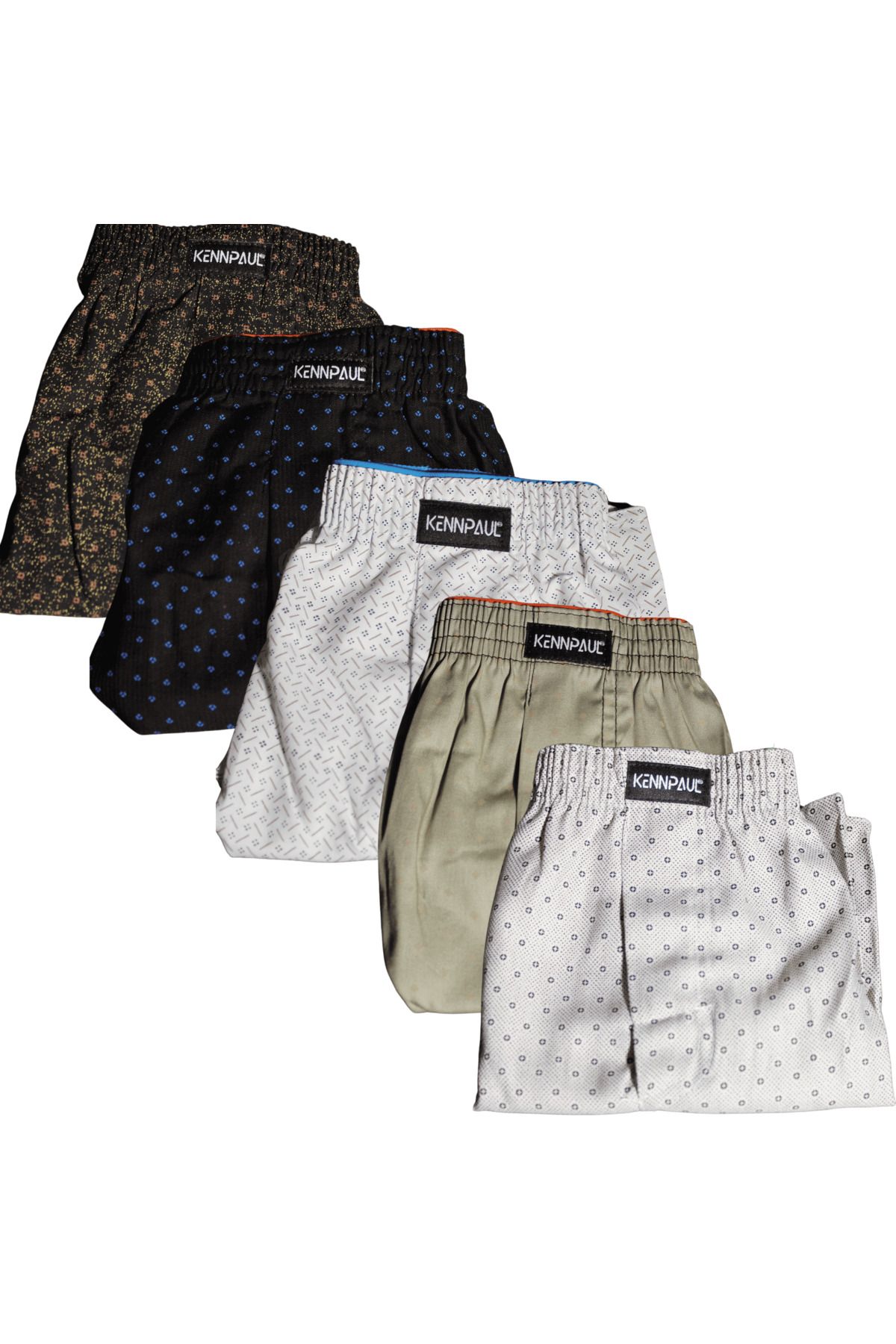 Kennpaul 5'li Erkek Poplin Boxer %100 Pamuk Large