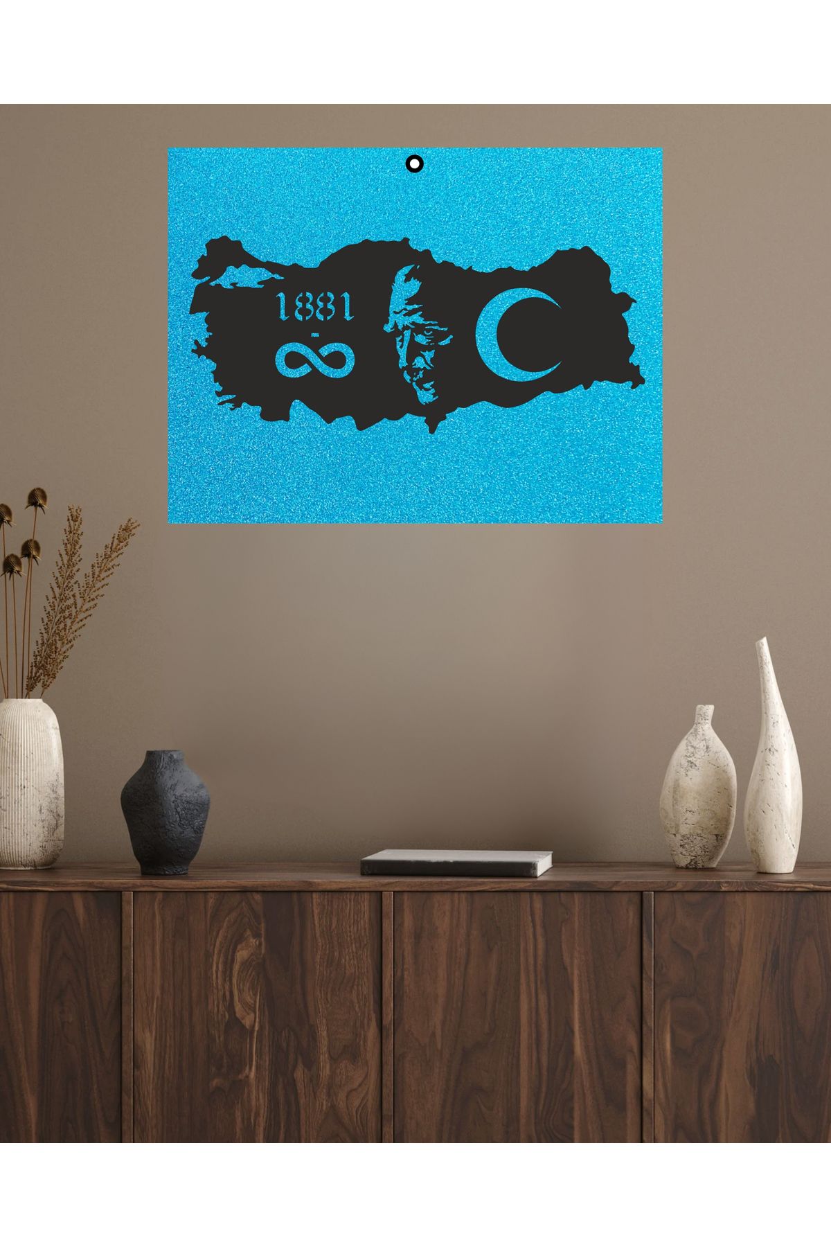 Grand Fine Art Çerçevesiz Sim Karton Üzeri Lazer Kesim Mdf Atatürk Tablo