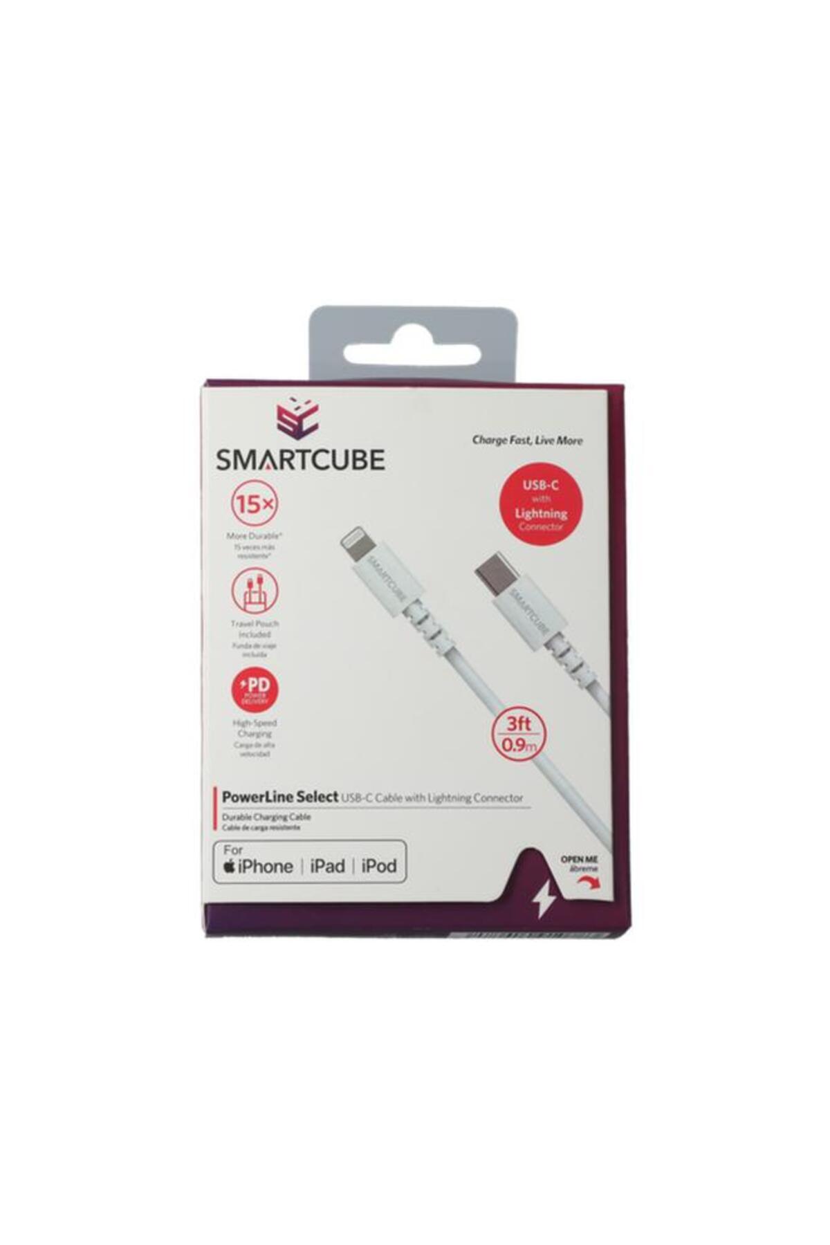 Generic-SmartCube PowerLine Select USB-C Charging Cable with Lightning Connector White 3ft SC-IPPL-002 1