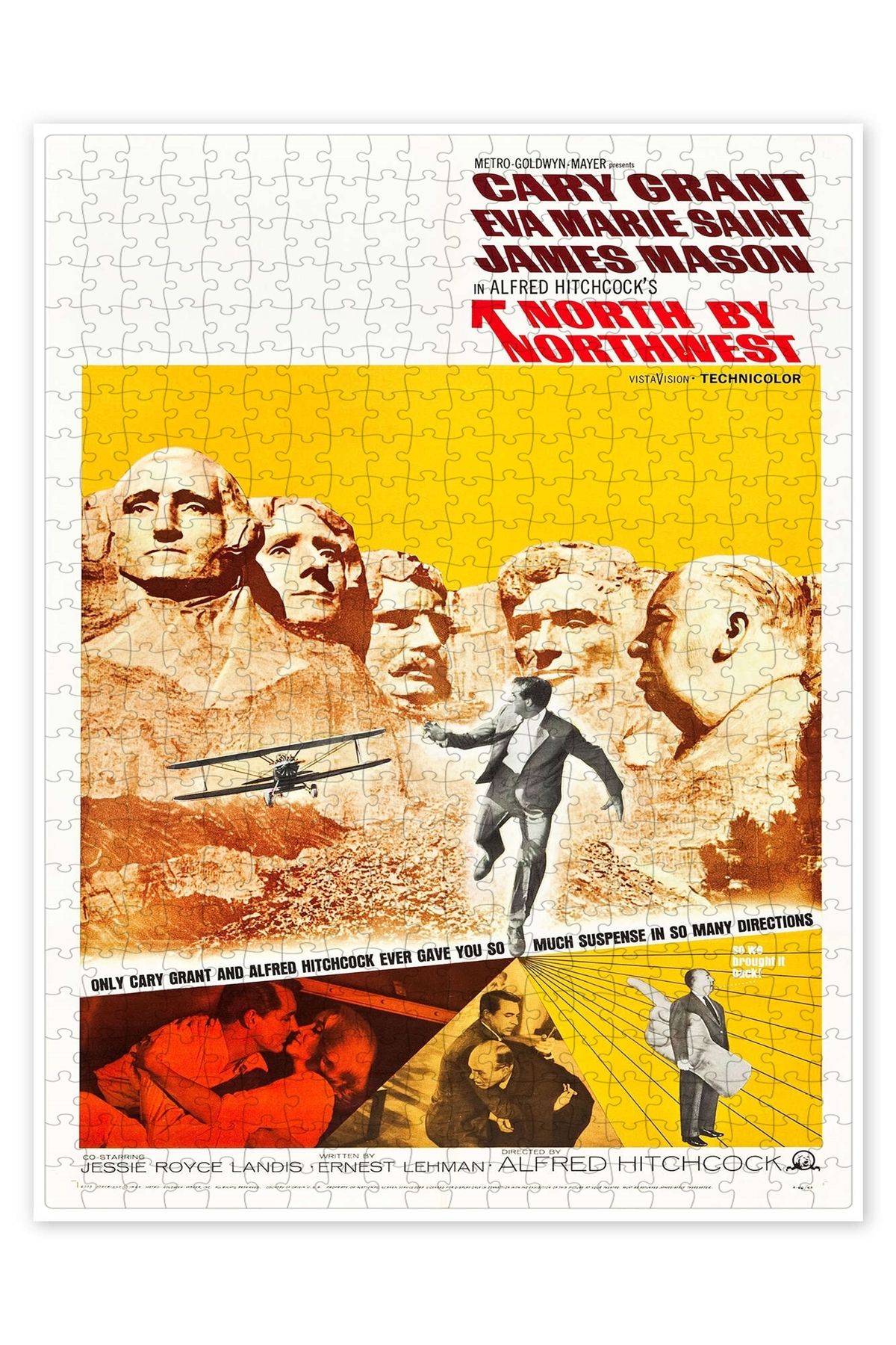 Jeronkarji Kuzeyden Kuzeye 500 Parça Puzzle Yapboz Klasik Film Temalı