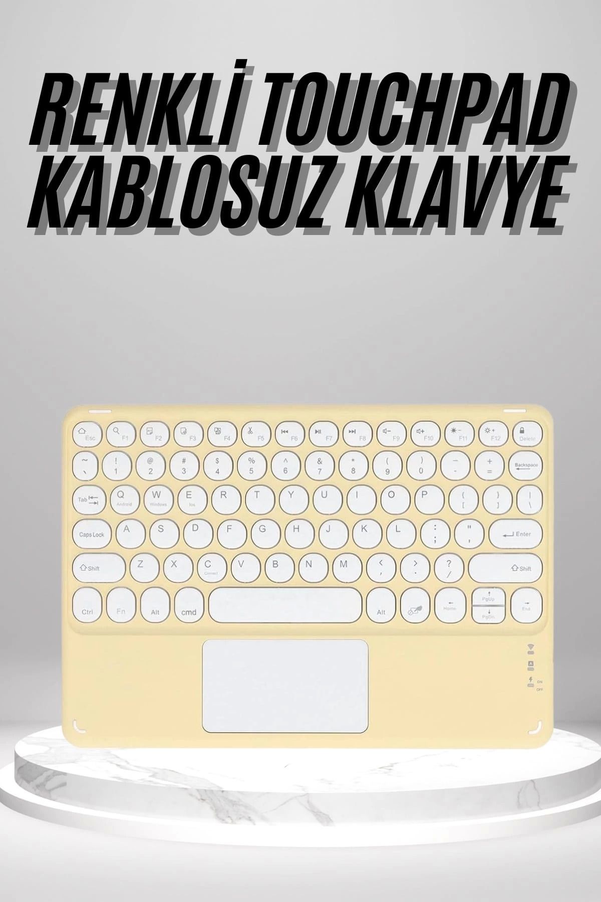 feifei Touchpad Uyumlu Bluetooth Klavye Slim Kablosuz Wifi Q Klavye