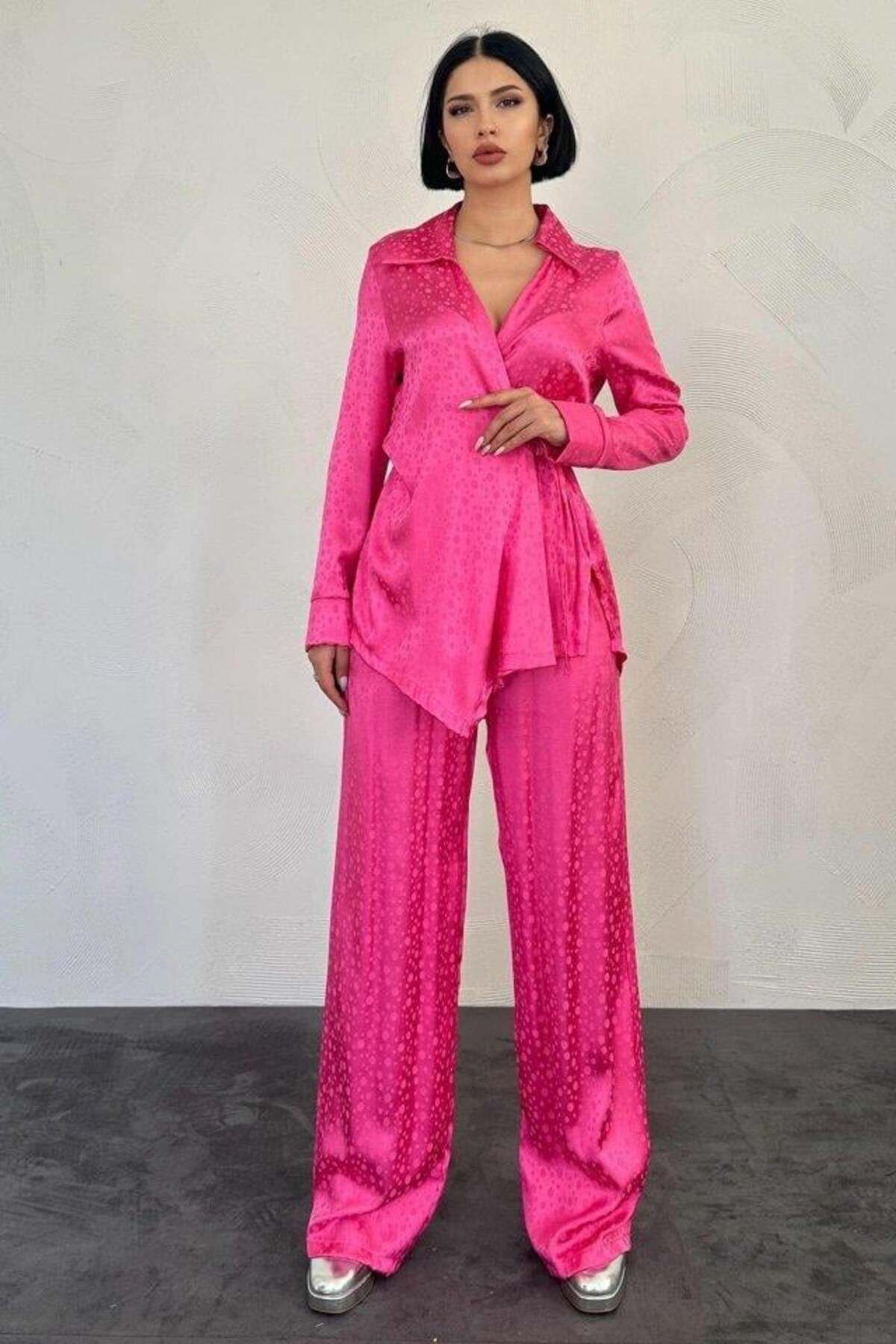 MAREANDPANDA Pembe Jakarlı Biye Takım