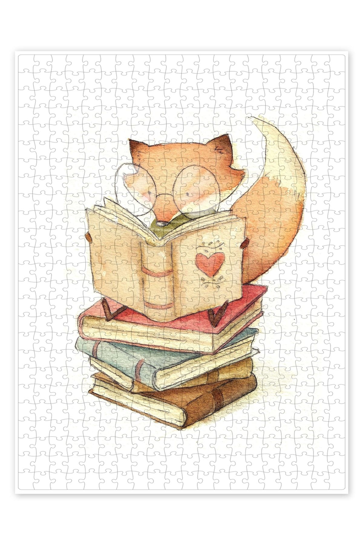 Jeronkarji Kitapsever 500 Parça Puzzle Yapboz Çocuklar için Neşeli Hayvan Temalı