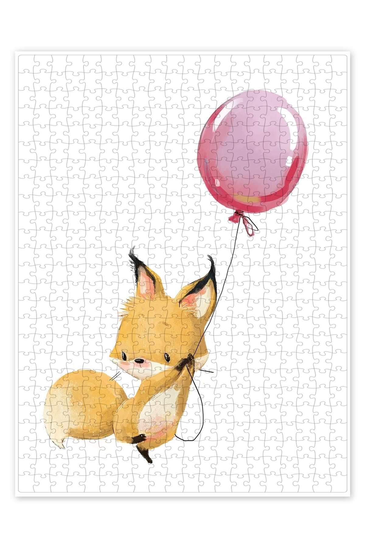 Jeronkarji Balonlu Tilki 500 Parça Puzzle Yapboz Çocuklar için Neşeli Hayvan Temalı