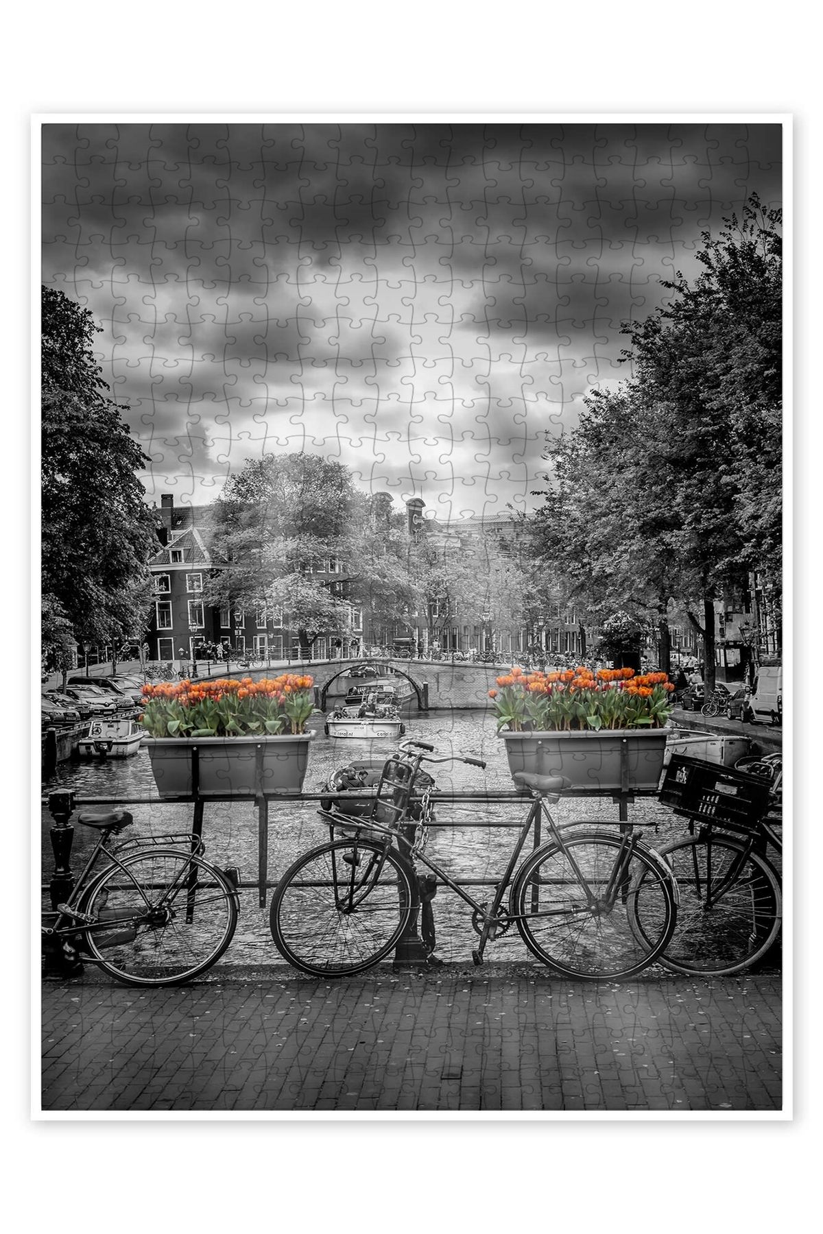 Jeronkarji Tipik Amsterdam II 500 Parça Puzzle Yapboz Şehir Manzara Temalı Hobilik