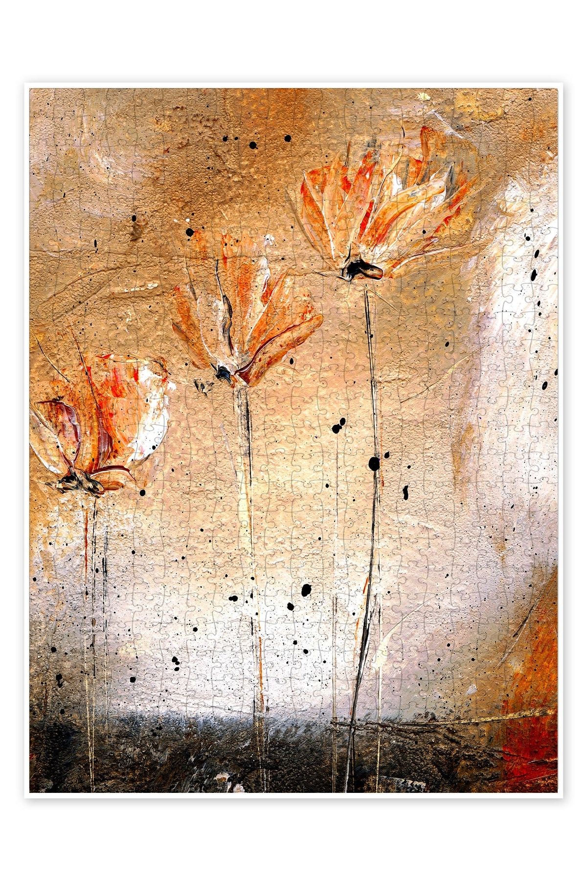 Jeronkarji Trio Florale 500 Parça Puzzle Yapboz Bohem Soyut Sanat Temalı