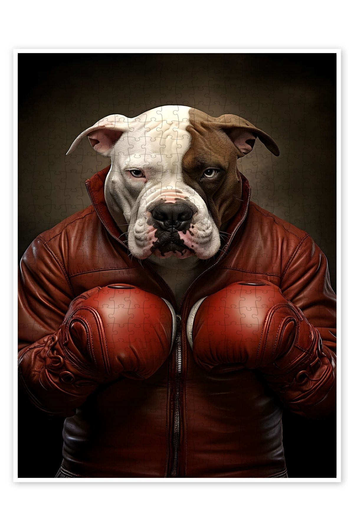 Jeronkarji Staffordshire Terrier Boxer 500 Parça Puzzle Yapboz Kedi Köpek Temalı Doğa ve Orman Hayvanları
