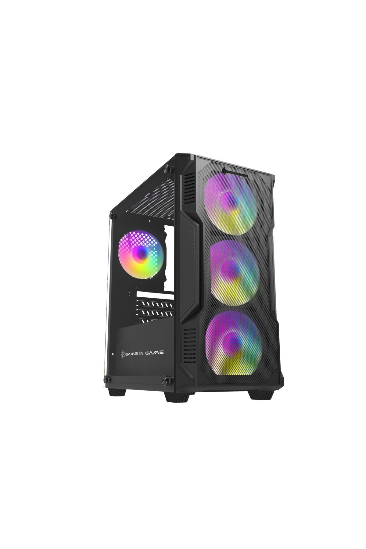 zoko Game İn Game Speed 4x12cm Argb Fan Mesh Panel Temper M.atx Kasa