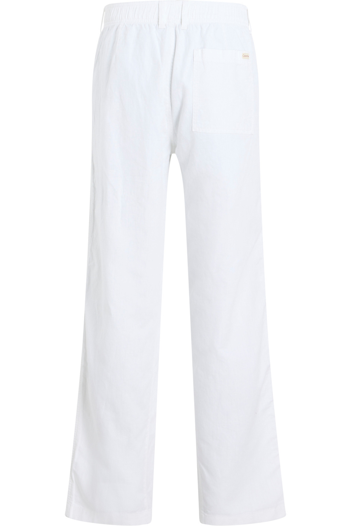 Calvin Klein-Calvin Klein Men Bright White Straight Fit Linen Pants 2