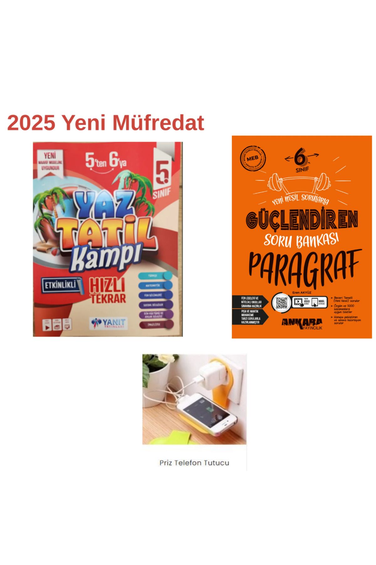 Yanıt Yayınları YANIT 5.SINIF YAZ TATİL KAMP KİTABI + ANKARA 6.SINIF PARAGRAF SET 2025 PRİZ TUTUCULU