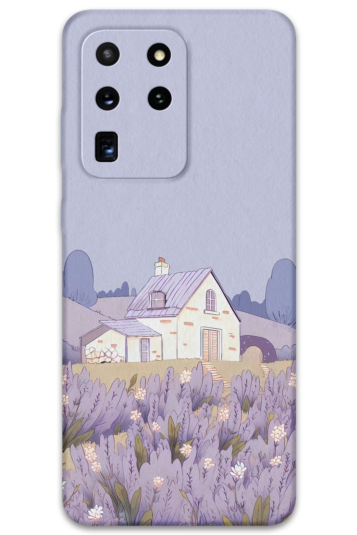 Gramaphone Galaxy S20 Ultra Uyumlu Çiçek Desenli Telefon Kılıfı + Ekran Koruyucu - 5800