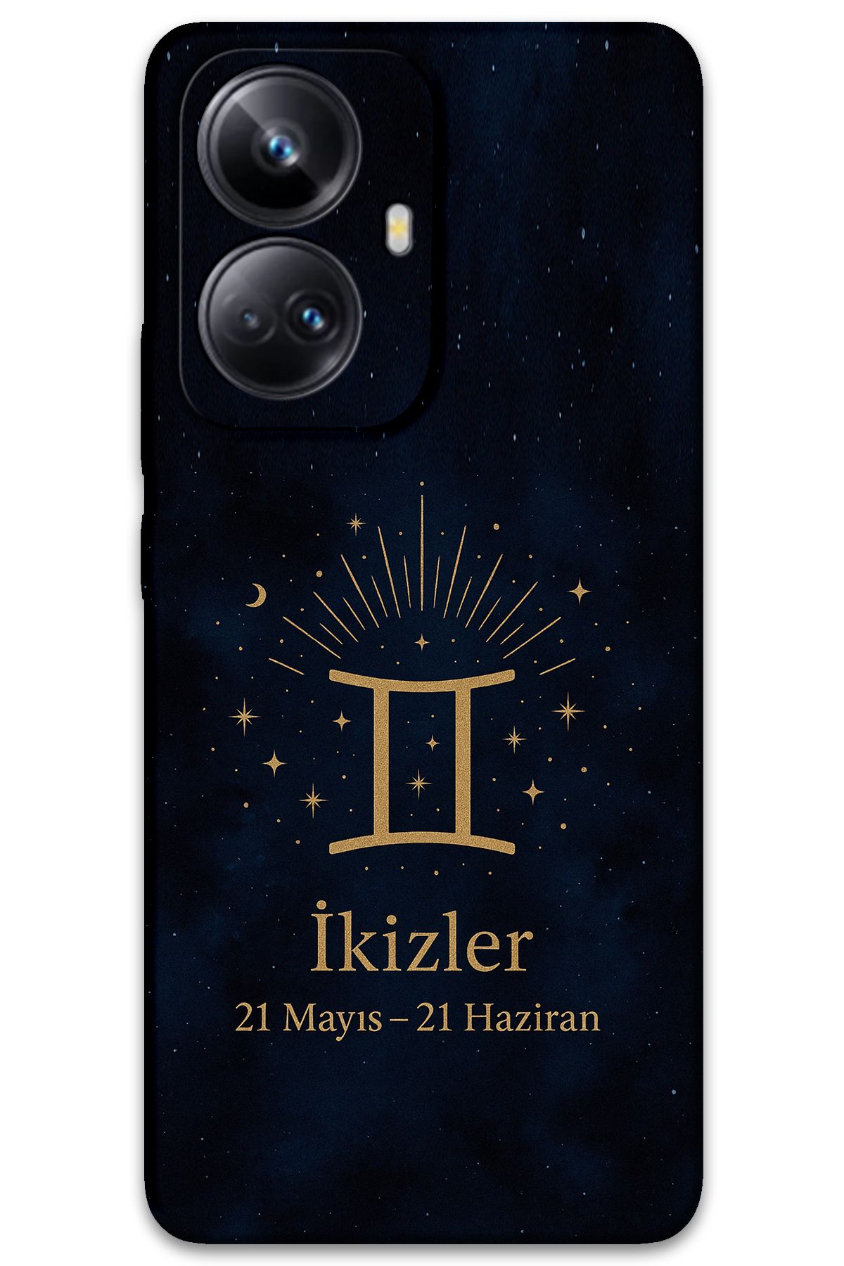 Gramaphone Realme 10 Pro Plus Uyumlu İkizler Burcu Desenli Telefon Kılıfı + Ekran Koruyucu - 5770