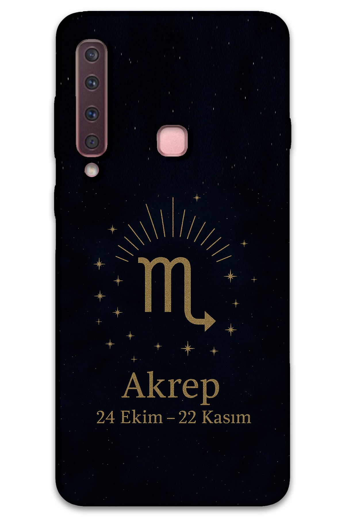 Gramaphone Galaxy A9 2018 Uyumlu Akrep Burcu Desenli Telefon Kılıfı + Ekran Koruyucu - 5775