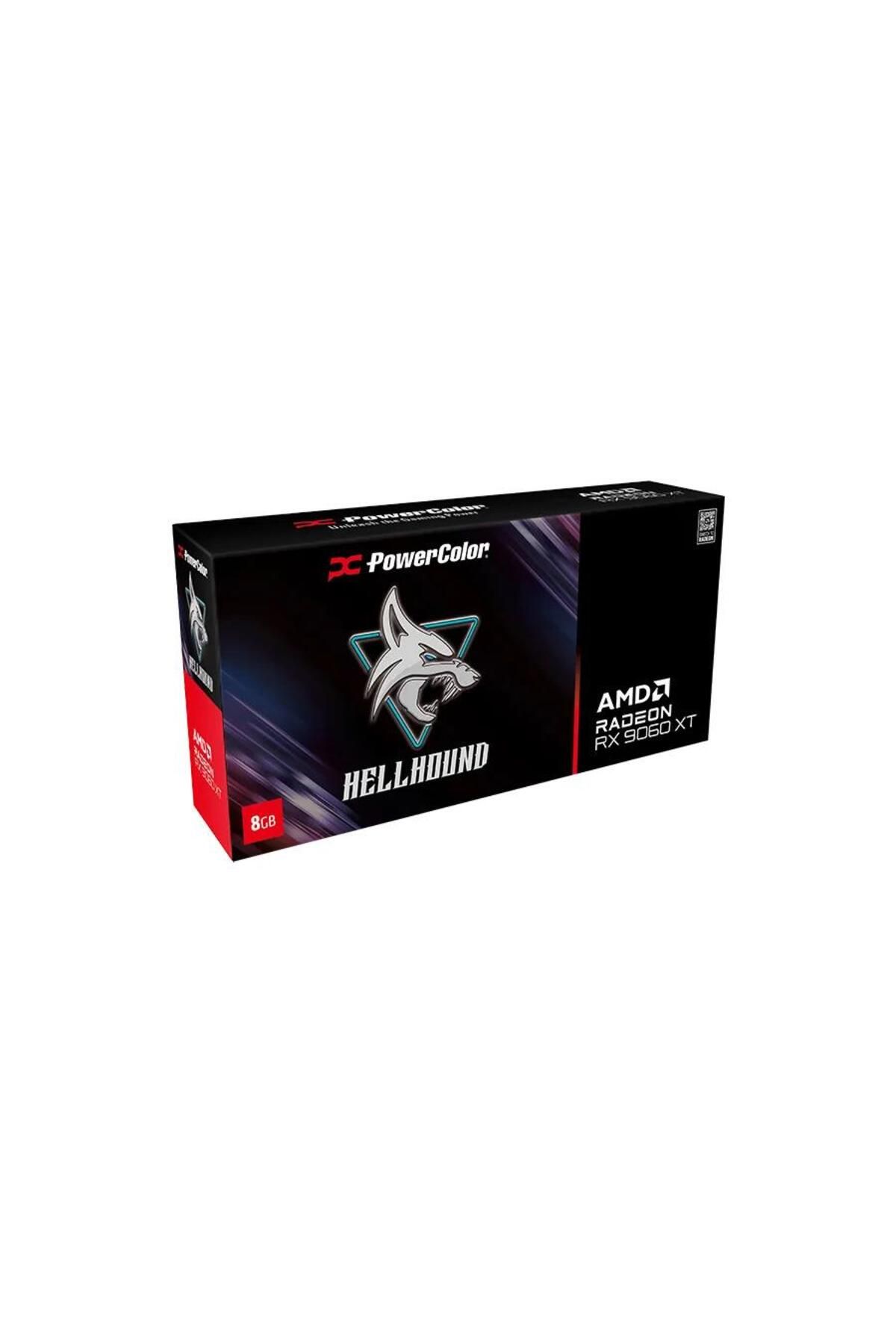 POWERCOLOR Hellhound Rx9060xt 8gb Gddr6 (RX9060XT 8G-L/OC) Ekran Kartı
