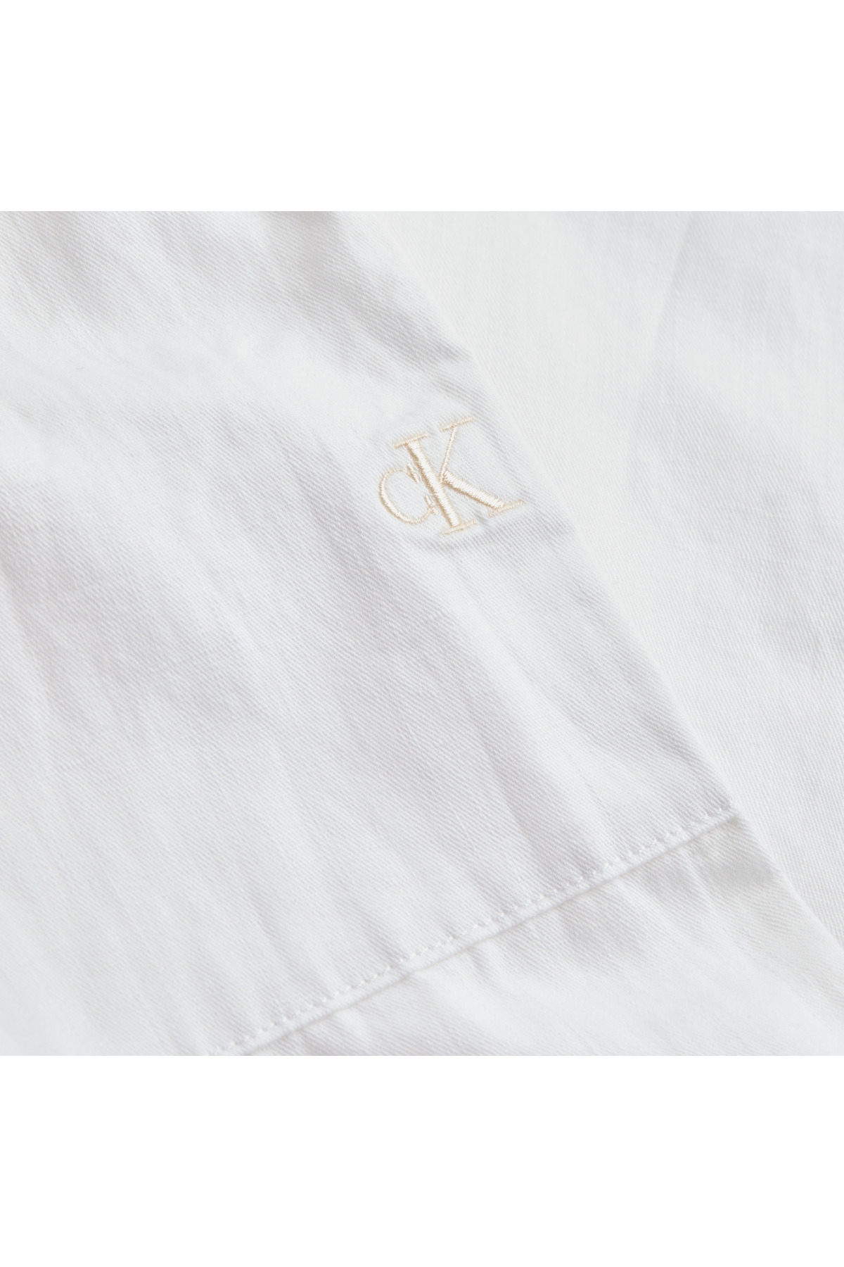 Calvin Klein-Calvin Klein Men Bright White Straight Fit Linen Pants 3