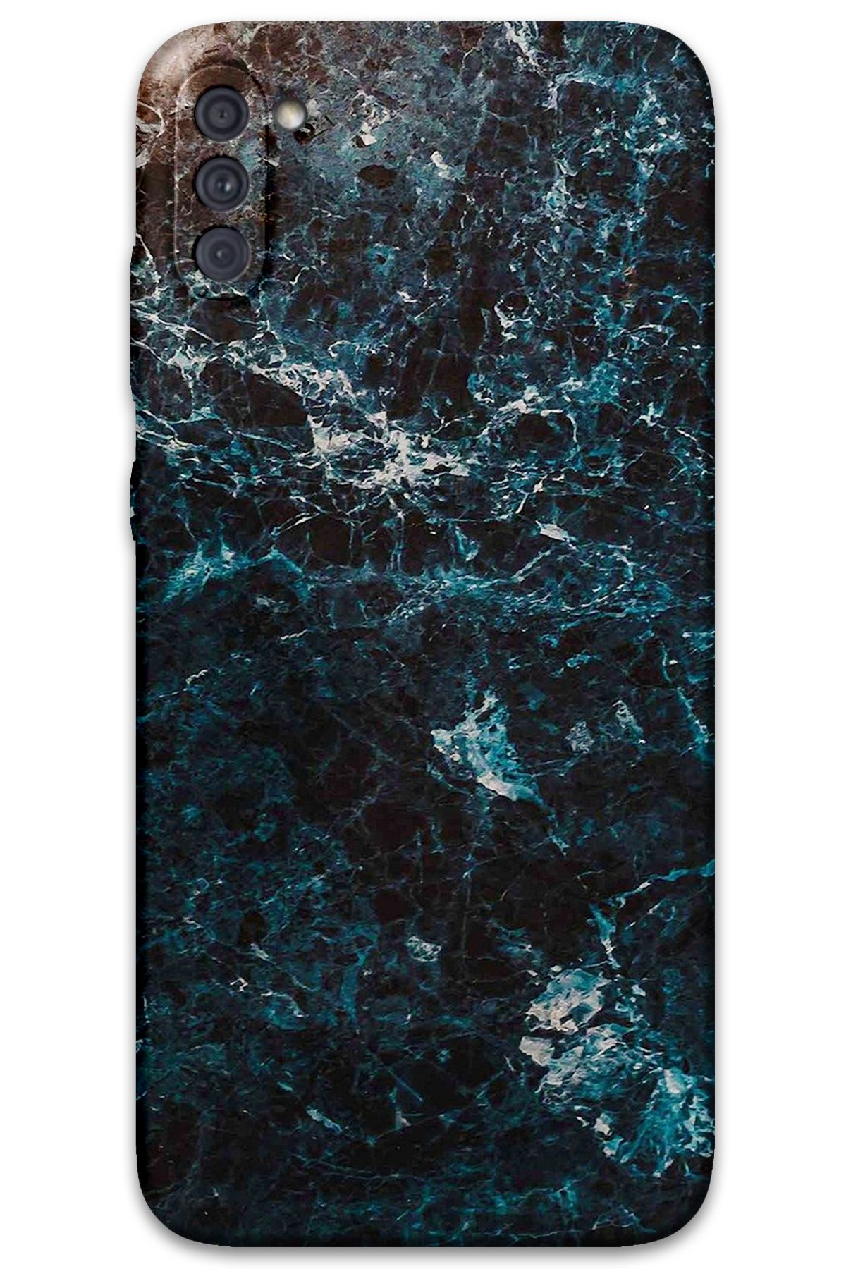 Gramaphone Galaxy A11 Uyumlu Mermer Desenli Telefon Kılıfı + Ekran Koruyucu - 5819
