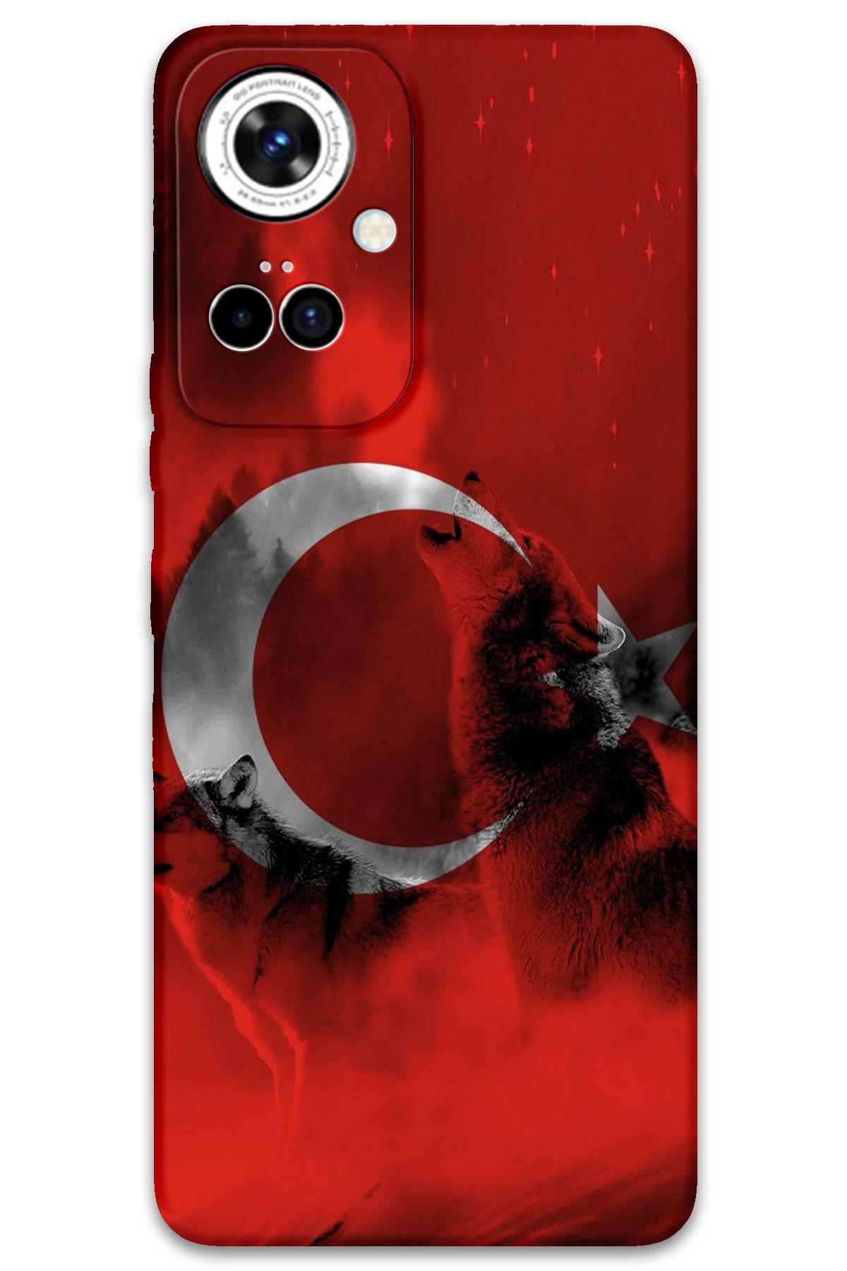 Gramaphone Tecno Camon 19 Pro Uyumlu Türk Bayrağı Desenli Telefon Kılıfı + Ekran Koruyucu - 5854