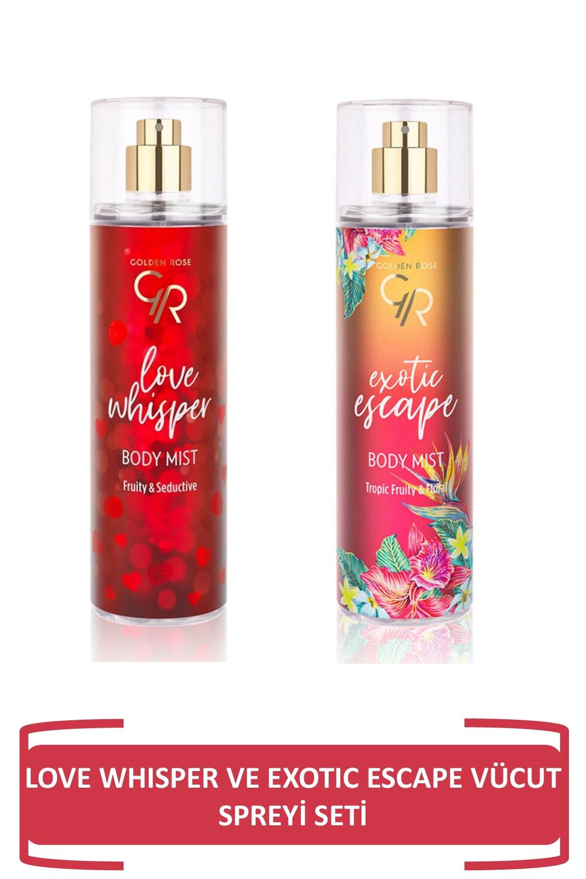 Golden Rose Love Whısper Ve Exotıc Escape Vücut Spreyi Seti