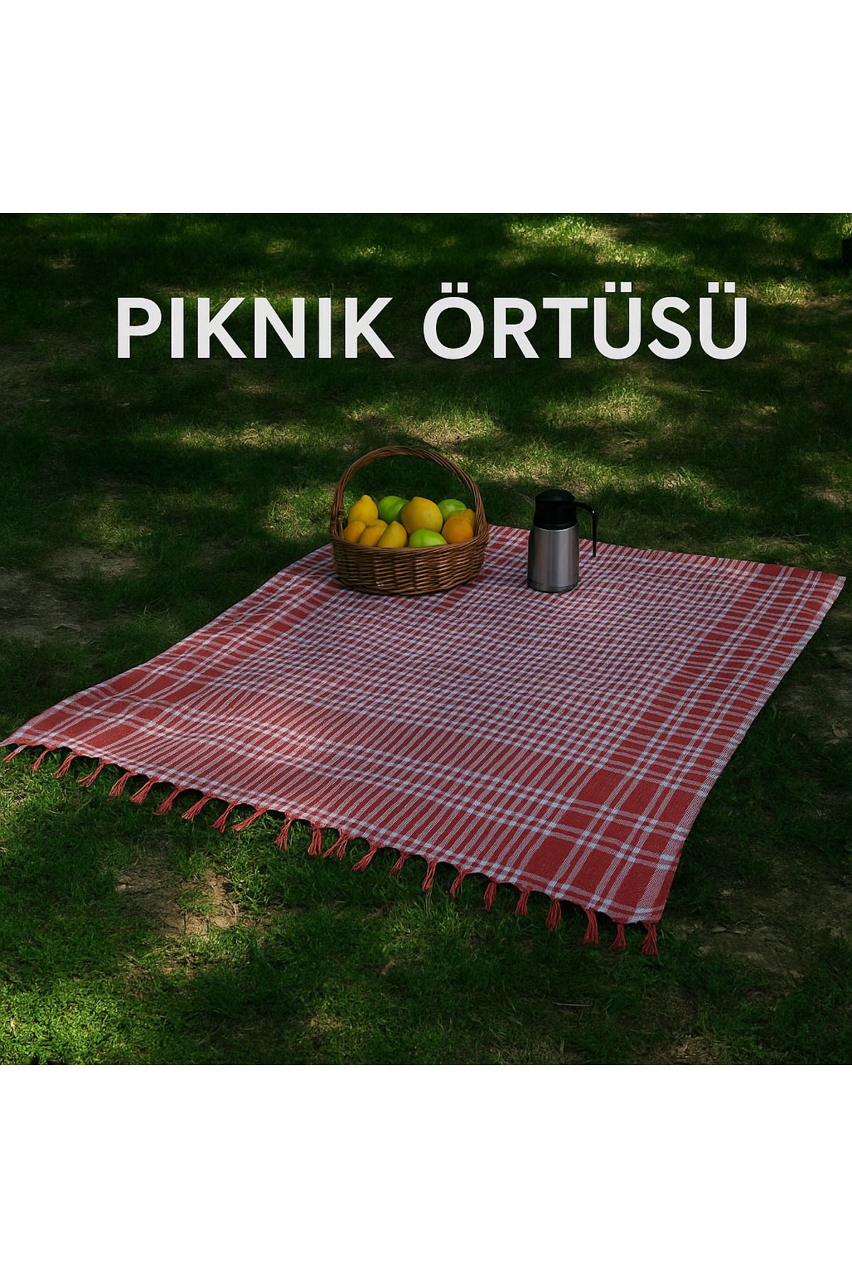 cs ilkim Kırmızı Çok Amaçlı Sofra Bezi Piknik Örtüsü 150 X 150 CM