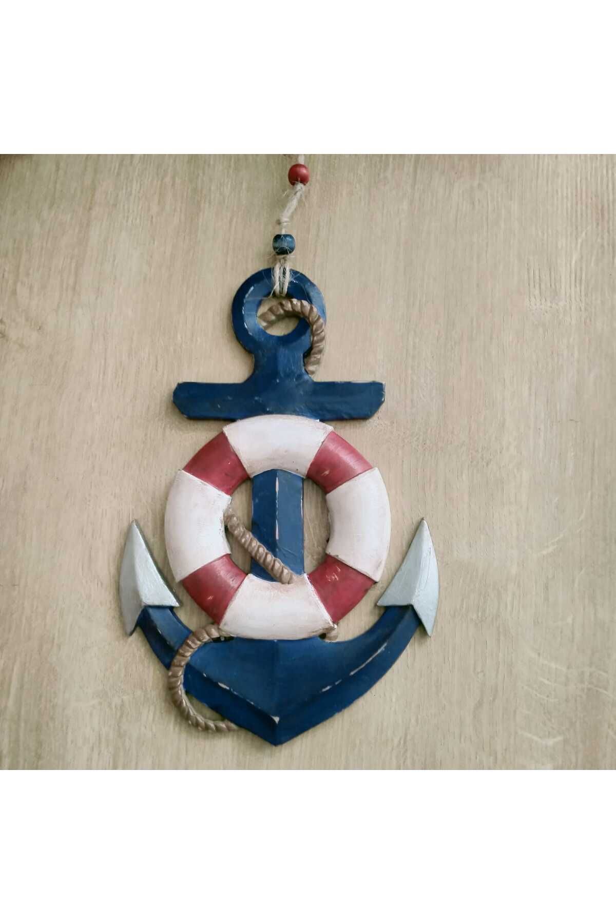 Yıldız İskandinav ⚓️ El Yapımı Marin Tarzı Duvar Süsü – Çapa ve Can Simidi Tasarımı ⚓️