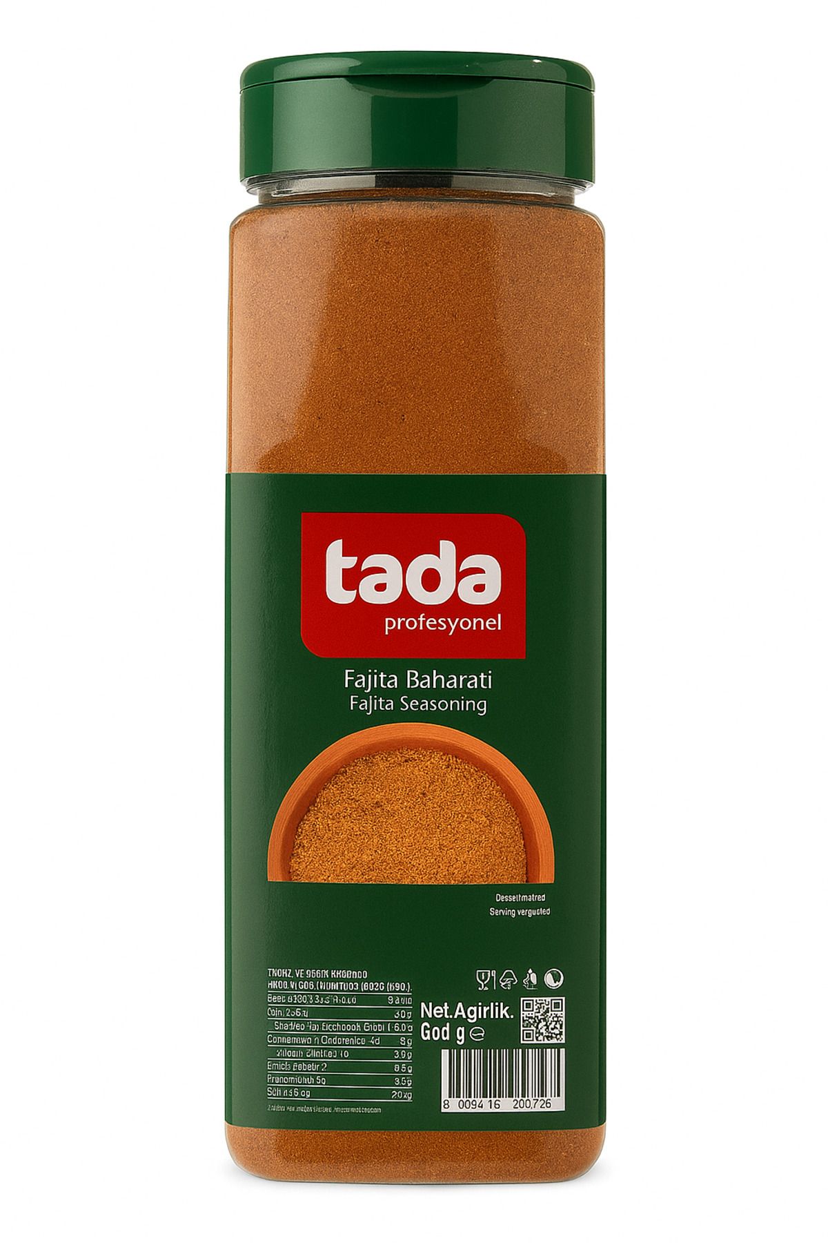 Tada Profesyonel Fajita Baharatı 600 gr