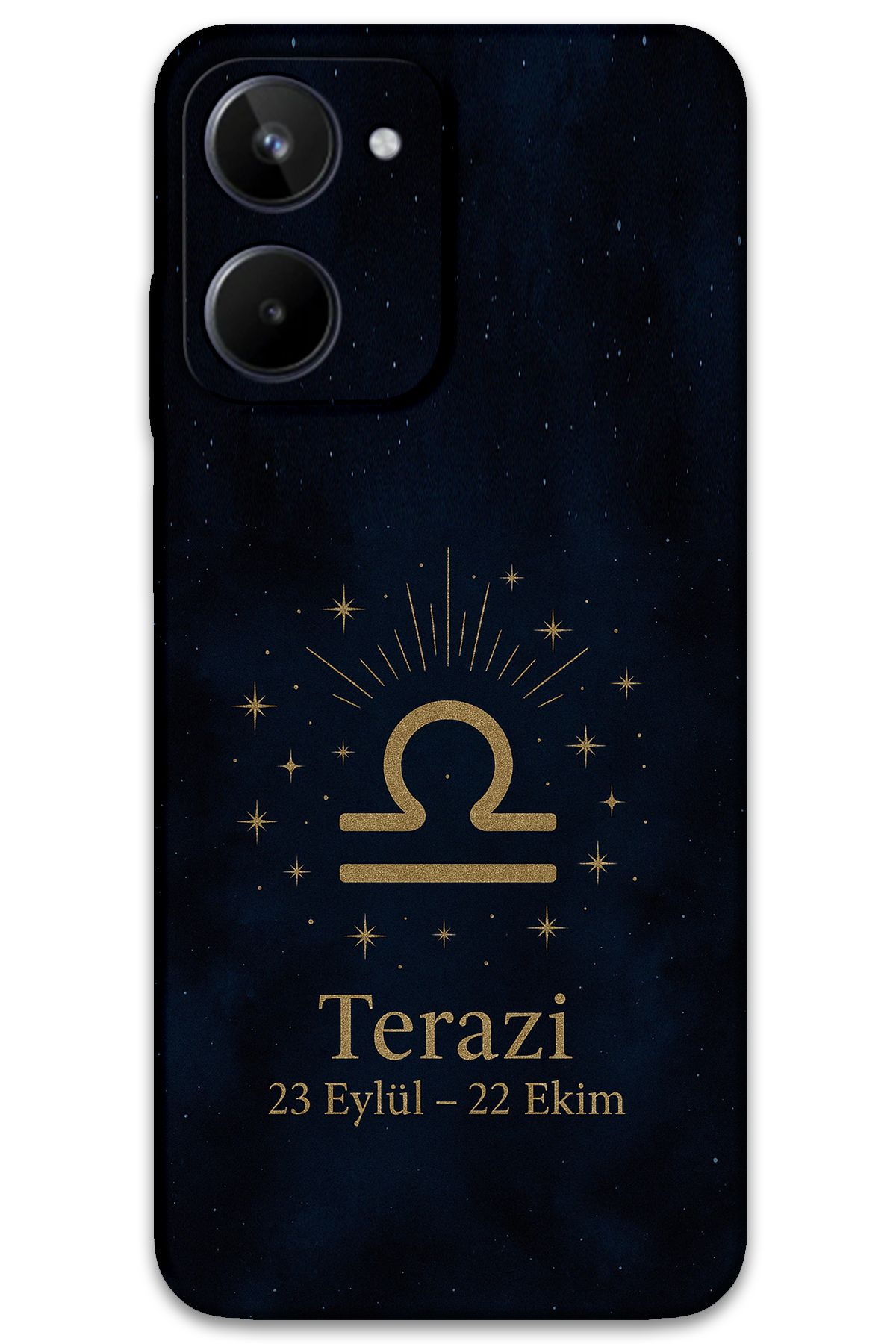 Gramaphone Realme 10 4G Uyumlu Terazi Burcu Desenli Telefon Kılıfı + Ekran Koruyucu - 5774