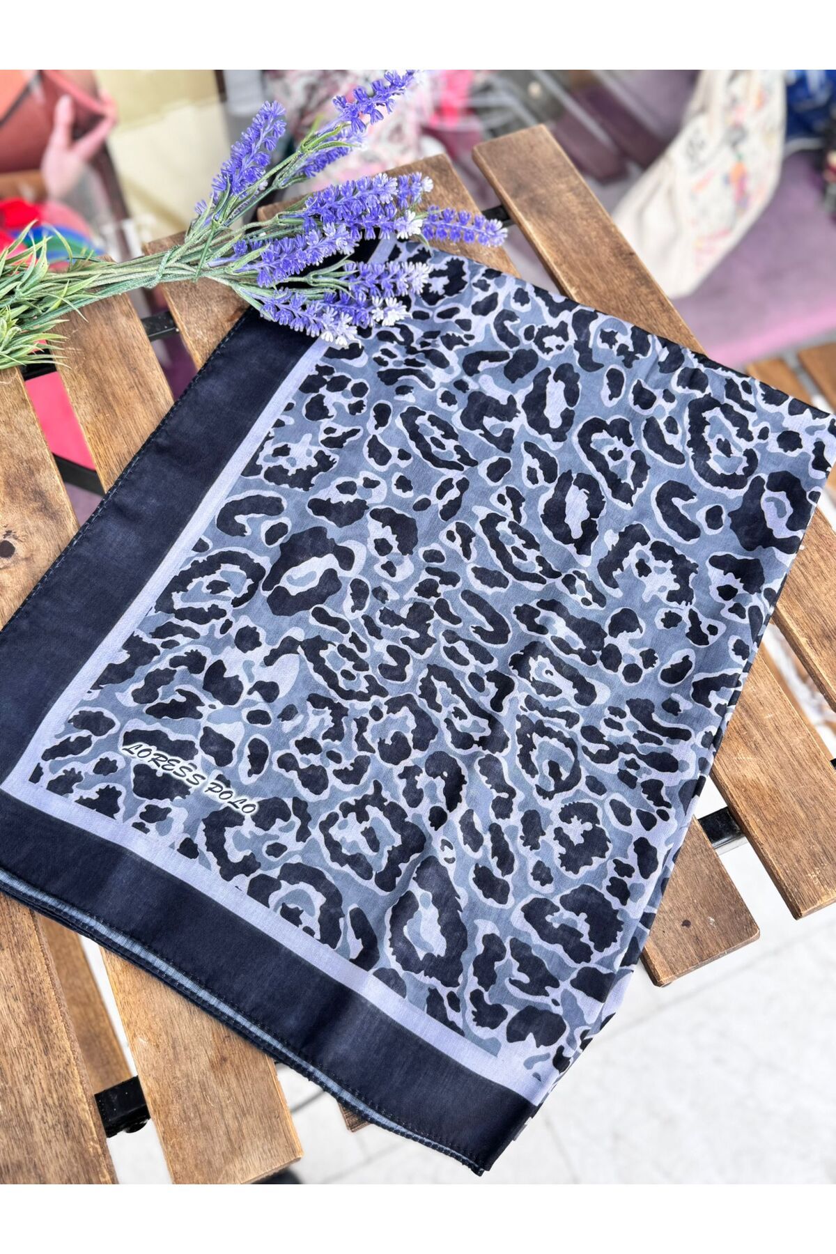 MODA LORESS POLO LEOPAR DESEN SOFT ŞAL