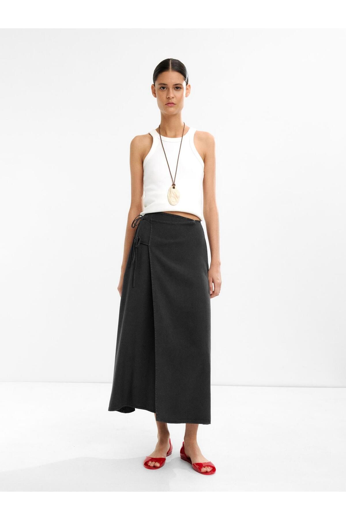 PARFOIS Midi Wrap Etek %100 Liyosel