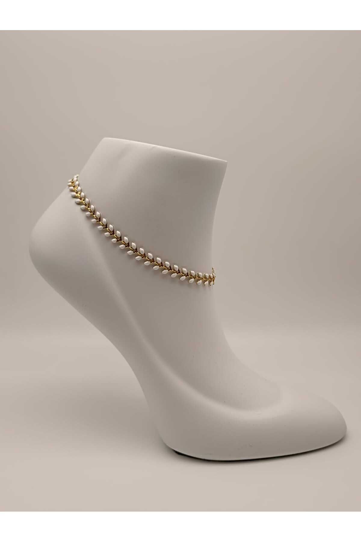 TLSMACCESORIES ÇELİK MİNELİ HALHAL BEYAZ